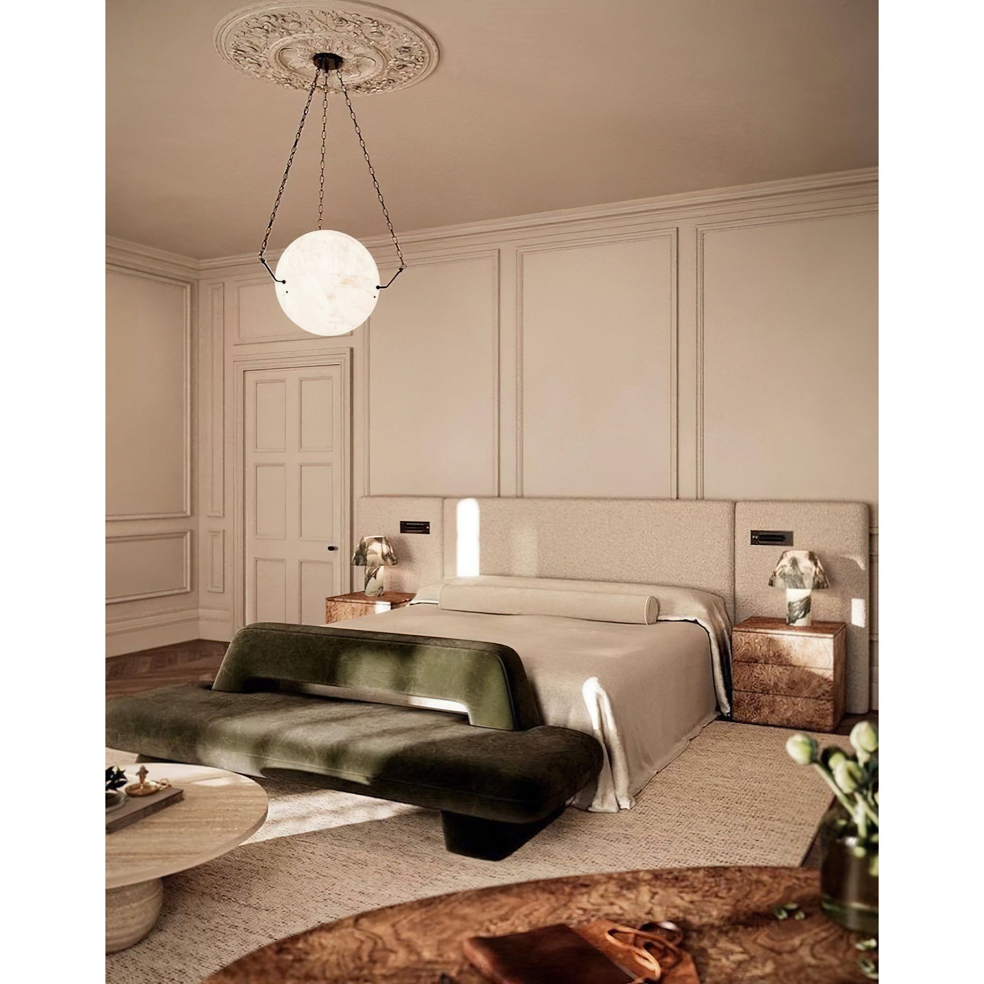 Himinuvys Moderne Minimaliste Albâtre Suspension - Neutralighting