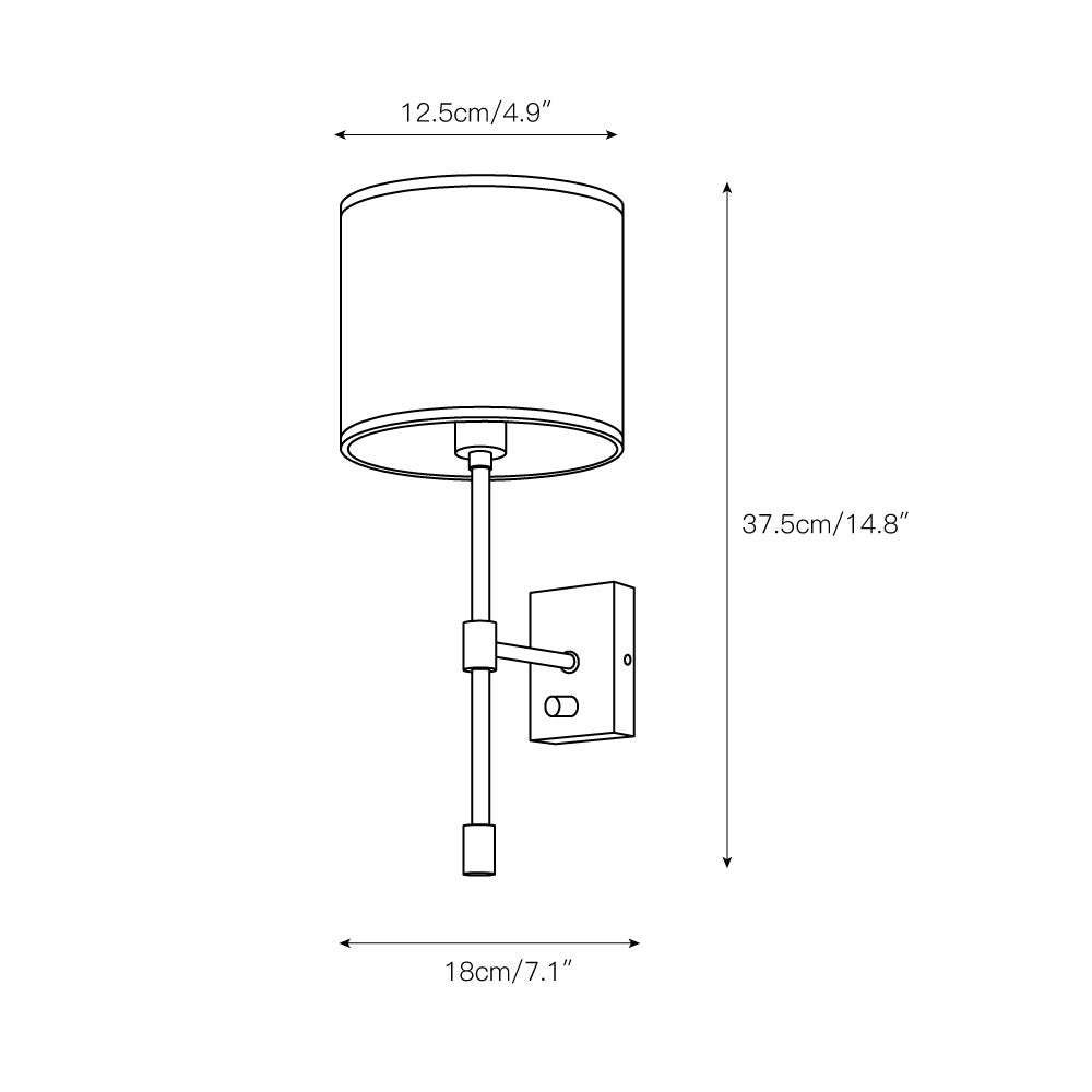 Eirikuvyo Moderne Minimaliste Métal Tissu Applique Murale - Neutralighting
