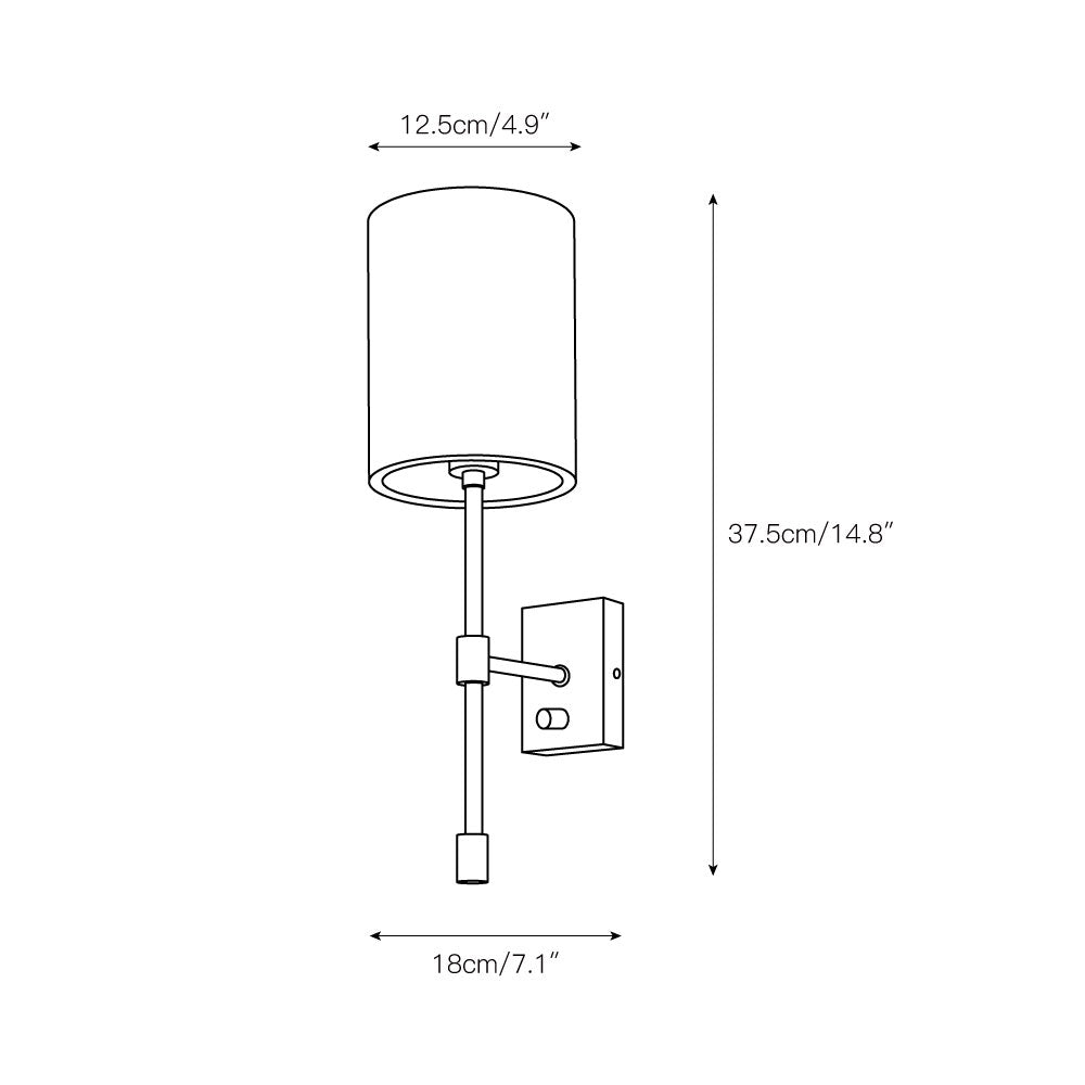 Eirikuvyo Moderne Minimaliste Métal Tissu Applique Murale - Neutralighting