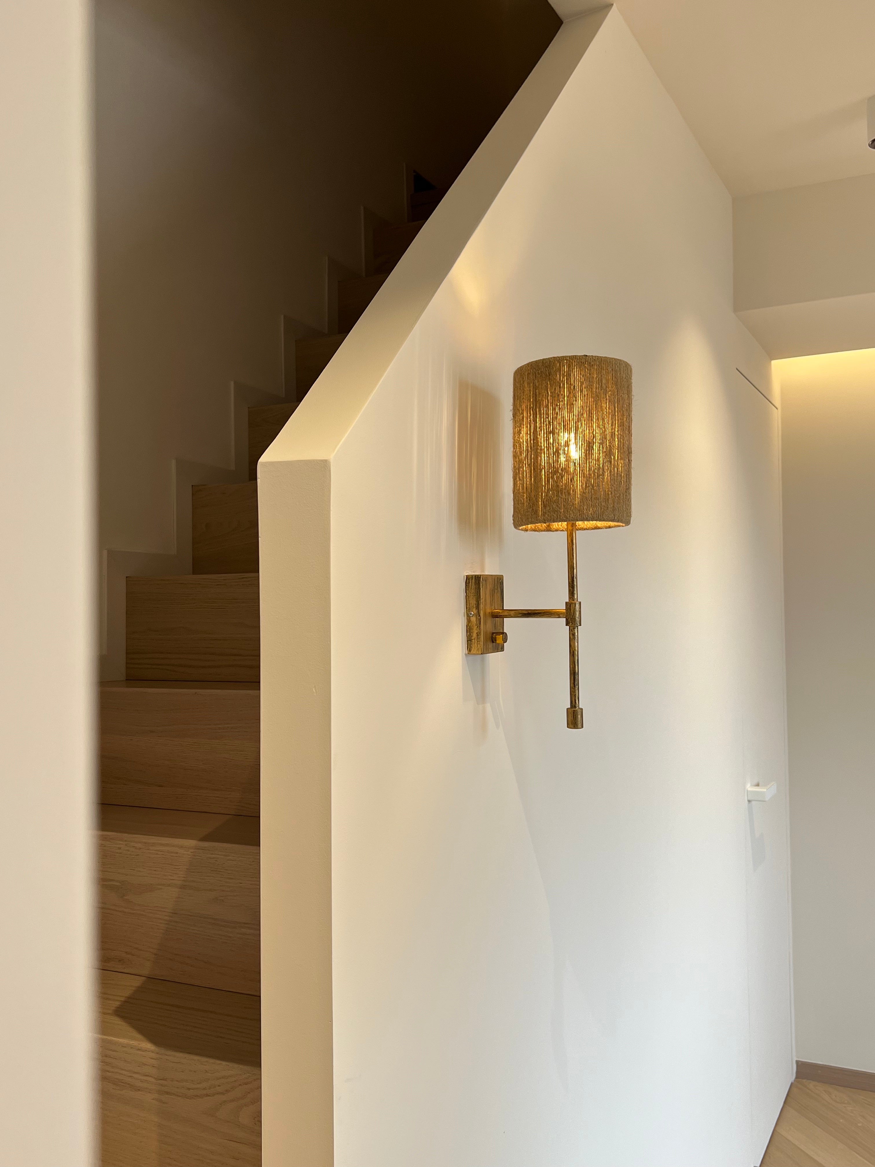 Eirikuvyo Moderne Minimaliste Métal Tissu Applique Murale - Neutralighting
