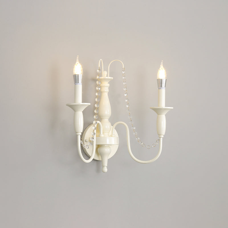 Jarnbruvys Traditionnel Bougie Métal Cristal Applique Murale - Neutralighting