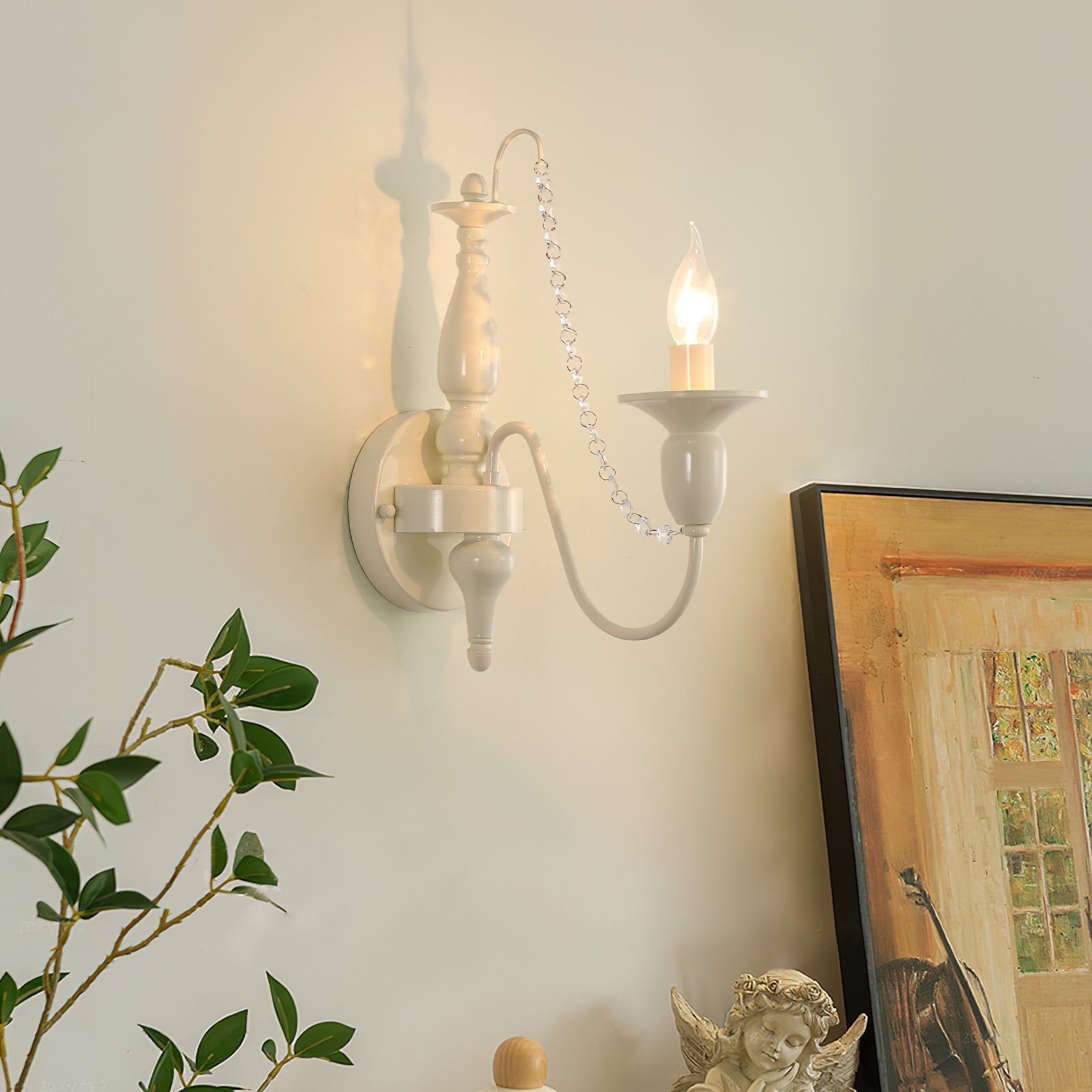 Jarnbruvys Traditionnel Bougie Métal Cristal Applique Murale - Neutralighting