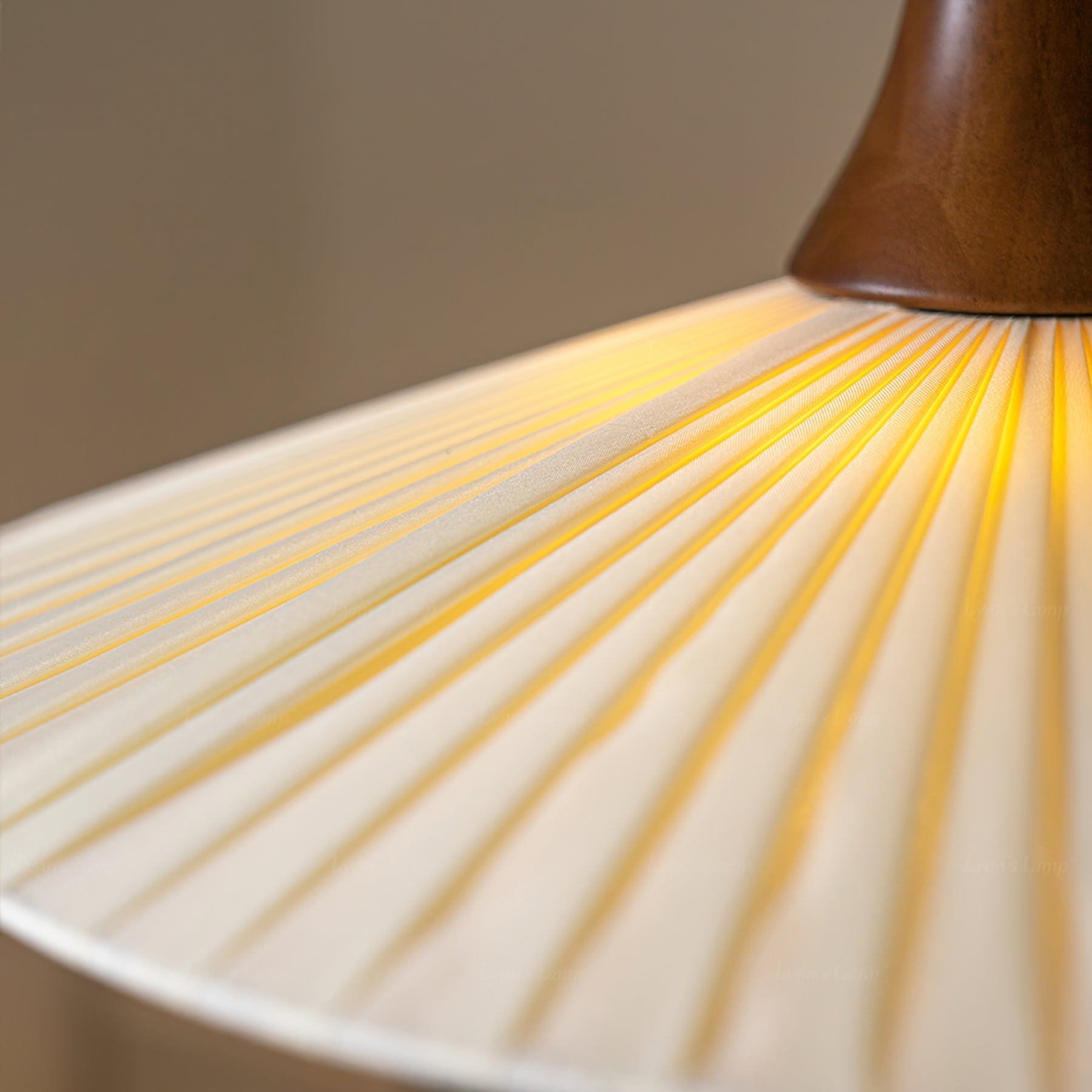 Vionne Mid-Century Wood and White Pendant Lamp - Letslighting