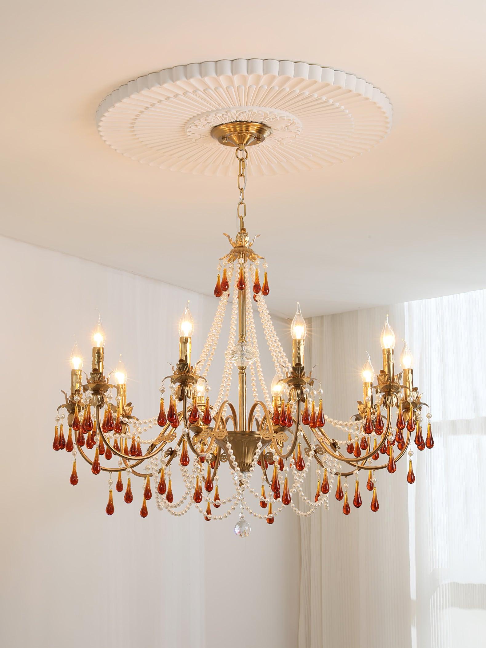 Ormirara Postmodern Luxury Amber Crystal Chandelier - Blowlighting