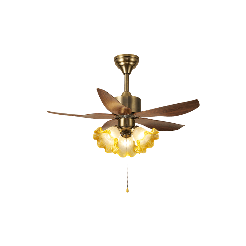 Dimensions du plafonnier ventilateur Florence Fleur pour montage suspendu