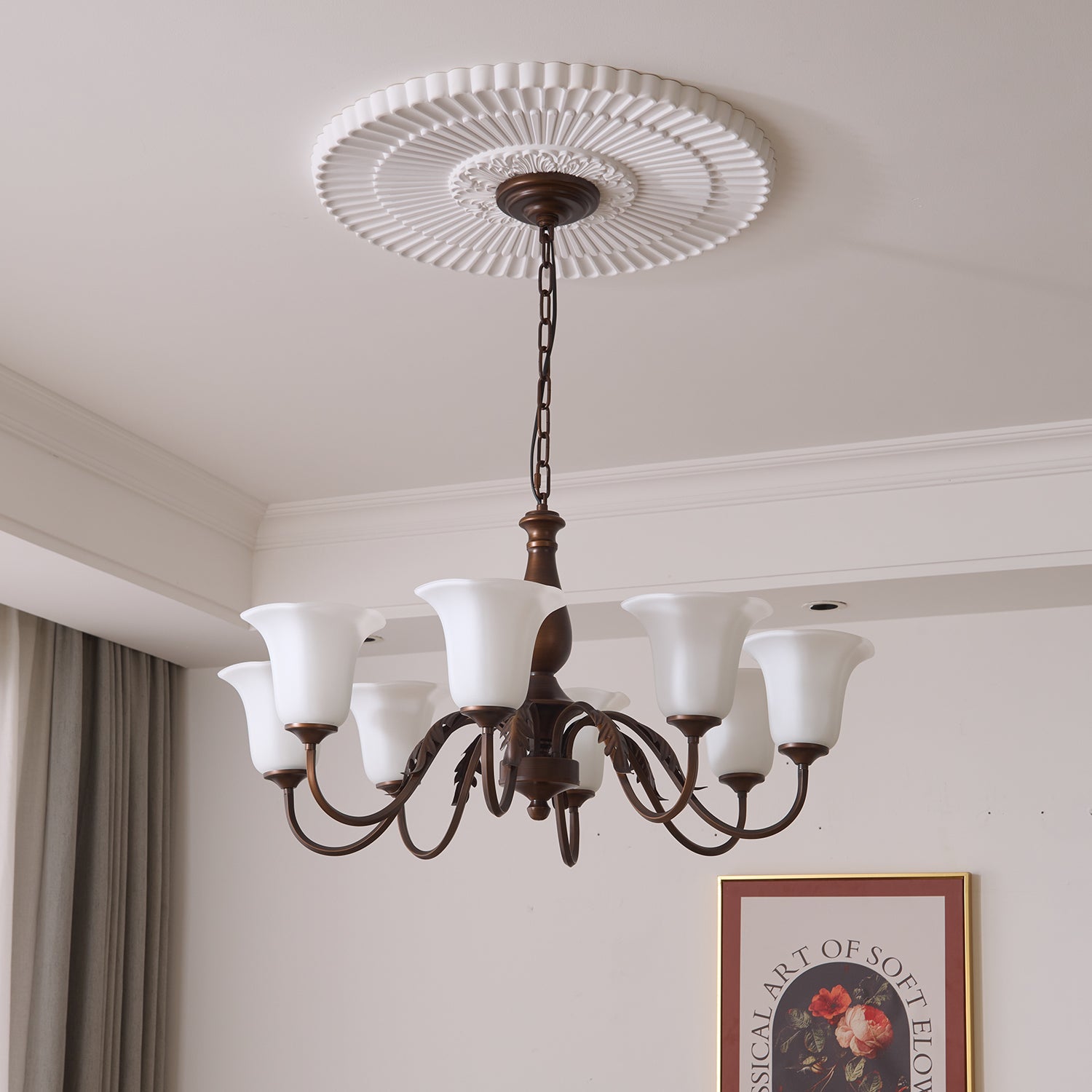 Uveleth Chandelier Verre Élégance Traditionnelle - Neutralighting