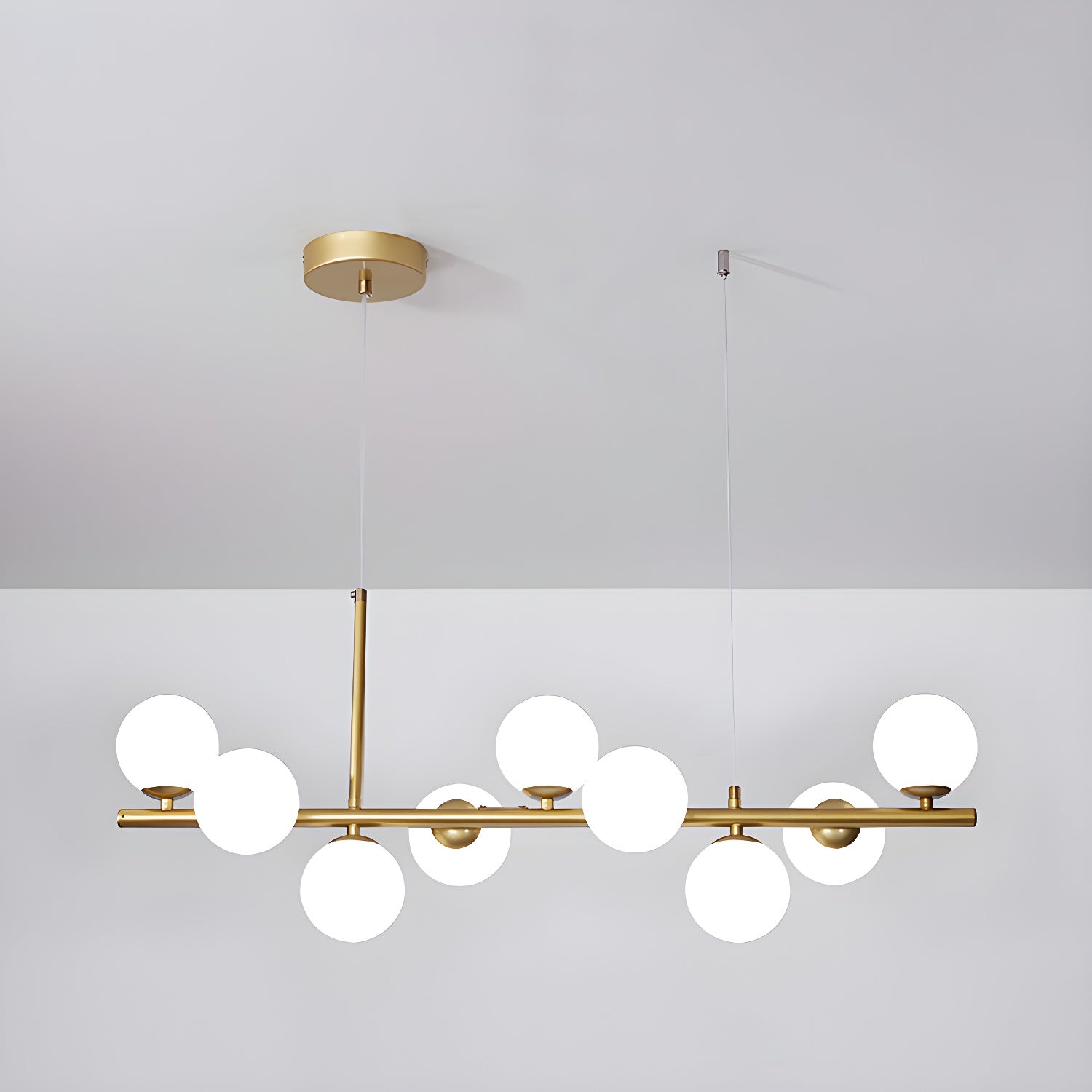 Lustra Chandelier Globe en Verre Doré - Neutralighting