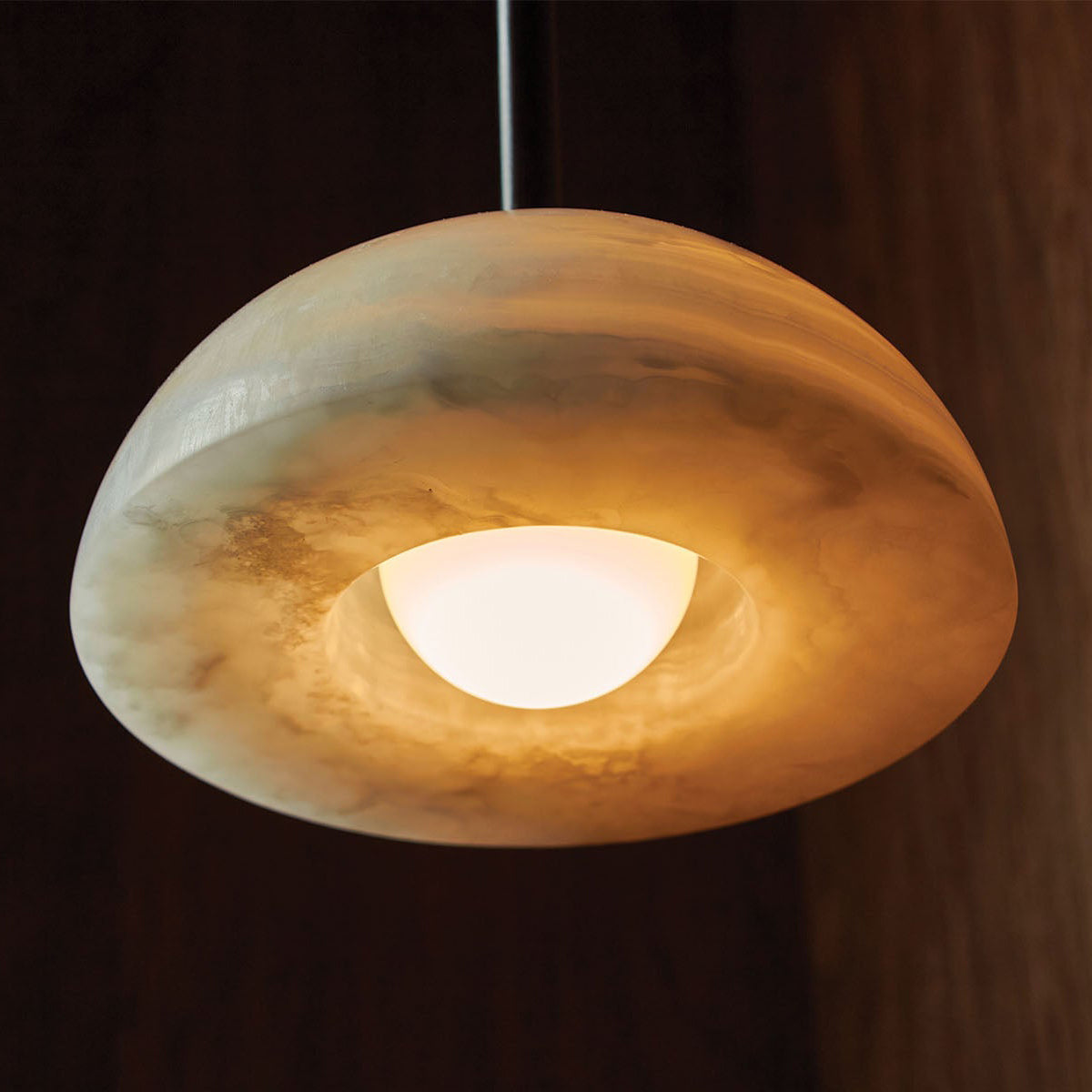Aurelia Modern Minimalist Elegance Brass Metal Glass Pendant Lamp - Lamp Copper