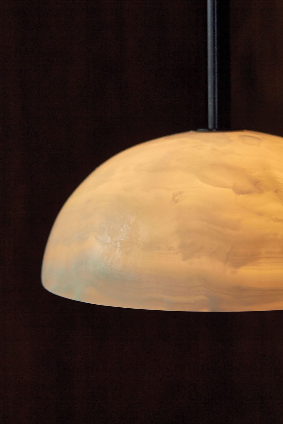 Aurelia Modern Minimalist Elegance Brass Metal Glass Pendant Lamp - Lamp Copper