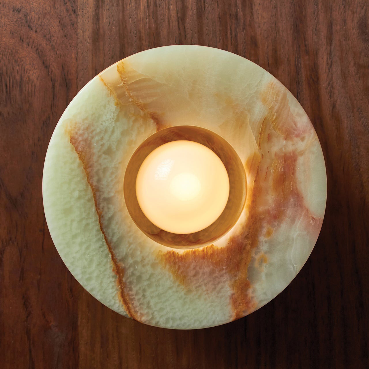 Ildvuvyo Surface Modern Minimalist Glass Metal Sconce Wall Lamp - Lamp Copper