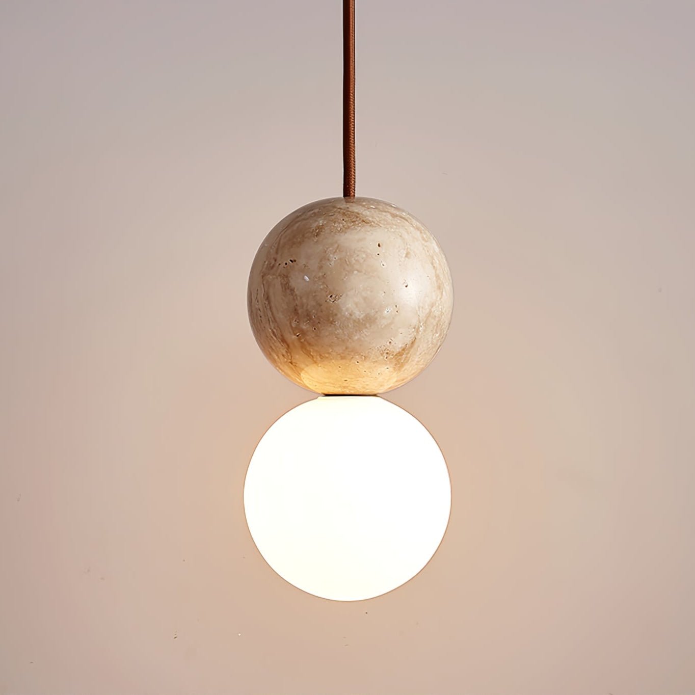 Luna Travertin Pendentif Lumière - Neutralighting