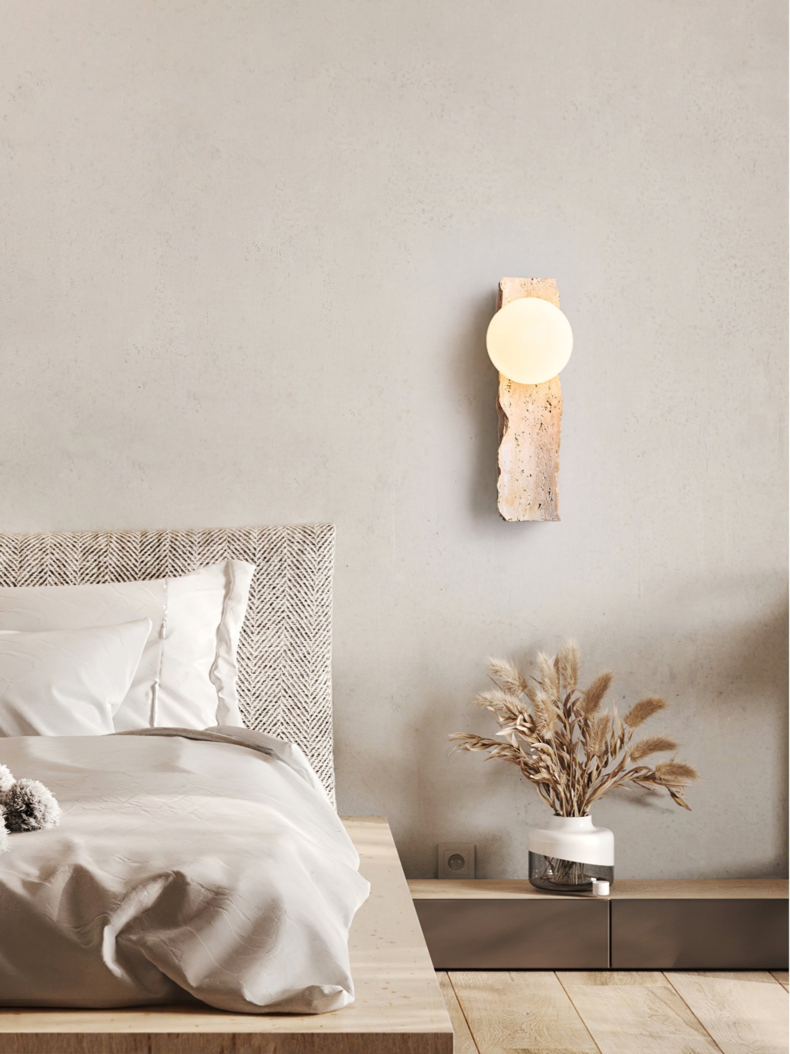 Elnoren Applique Murale Organique en Travertin - Neutralighting