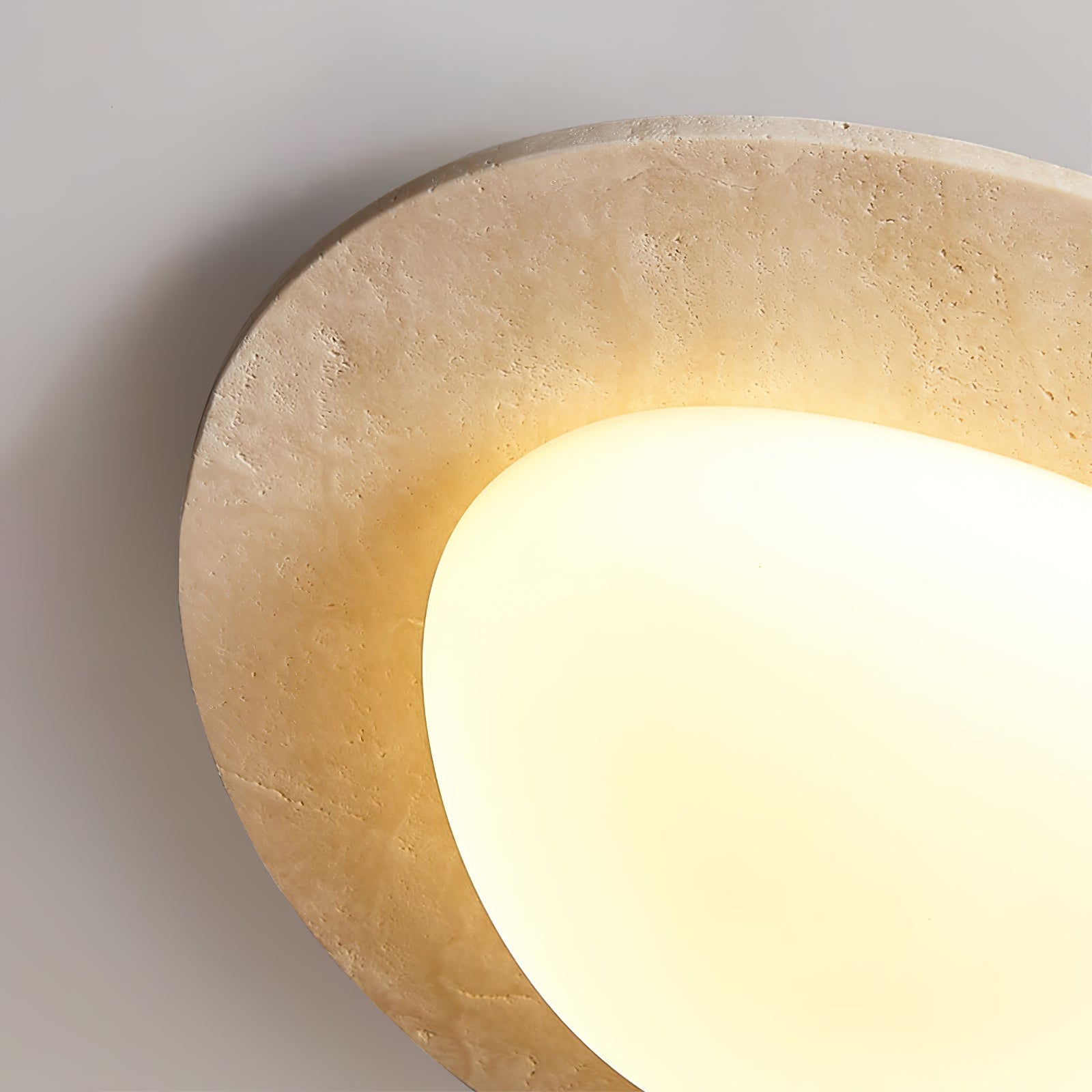 Orlaeisra Plafonnier Circulaire en Travertin - Neutralighting