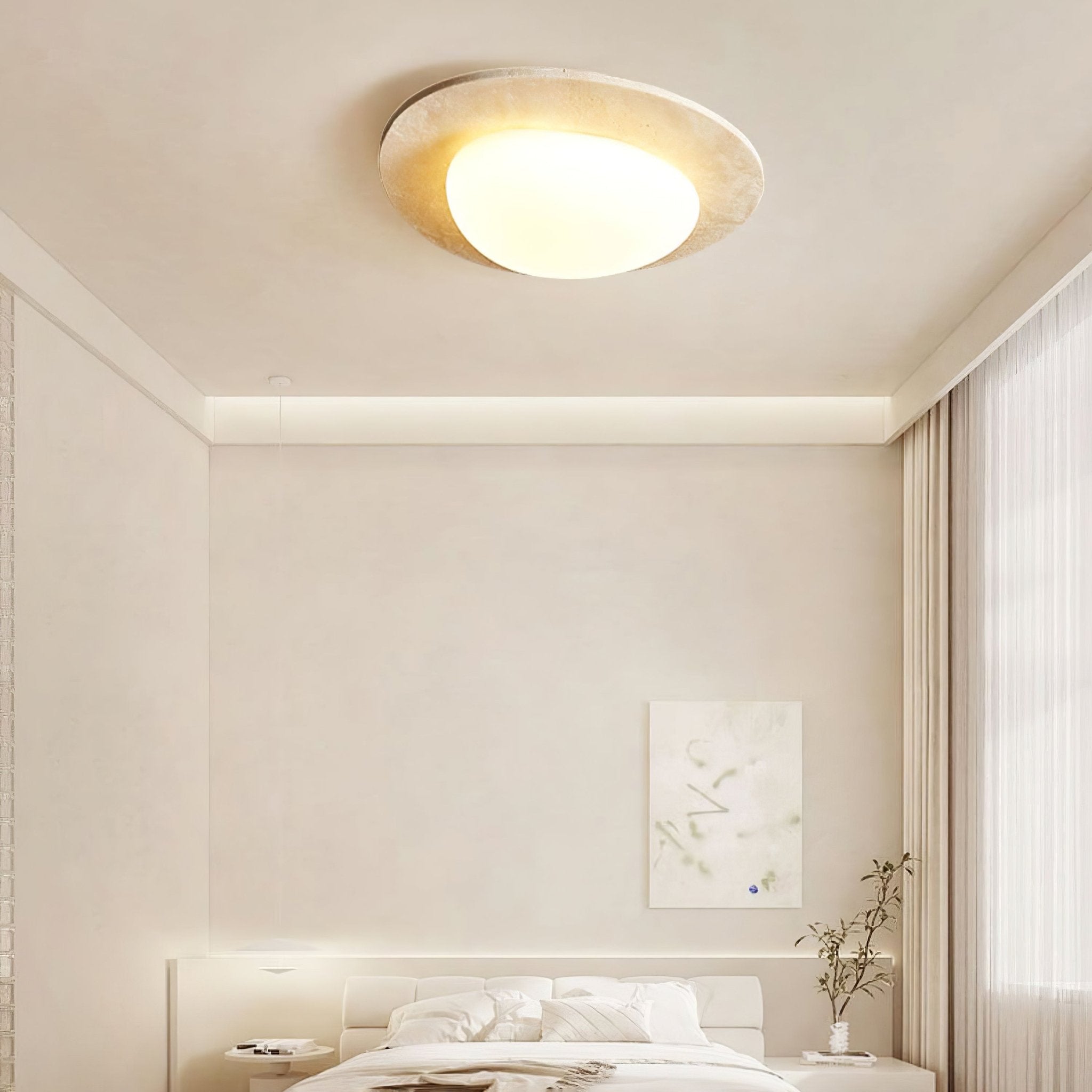 Orlaeisra Plafonnier Circulaire en Travertin - Neutralighting