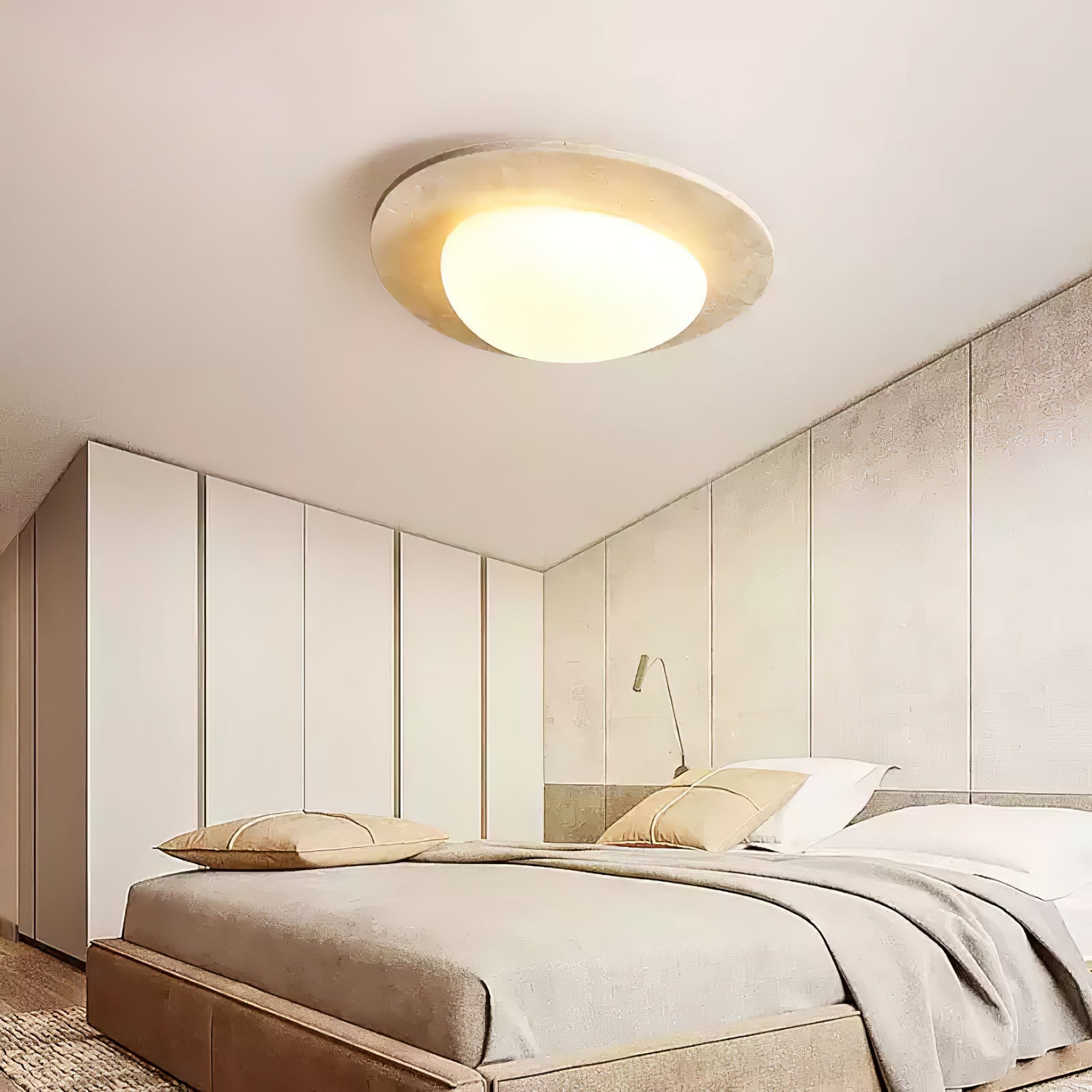 Orlaeisra Plafonnier Circulaire en Travertin - Neutralighting