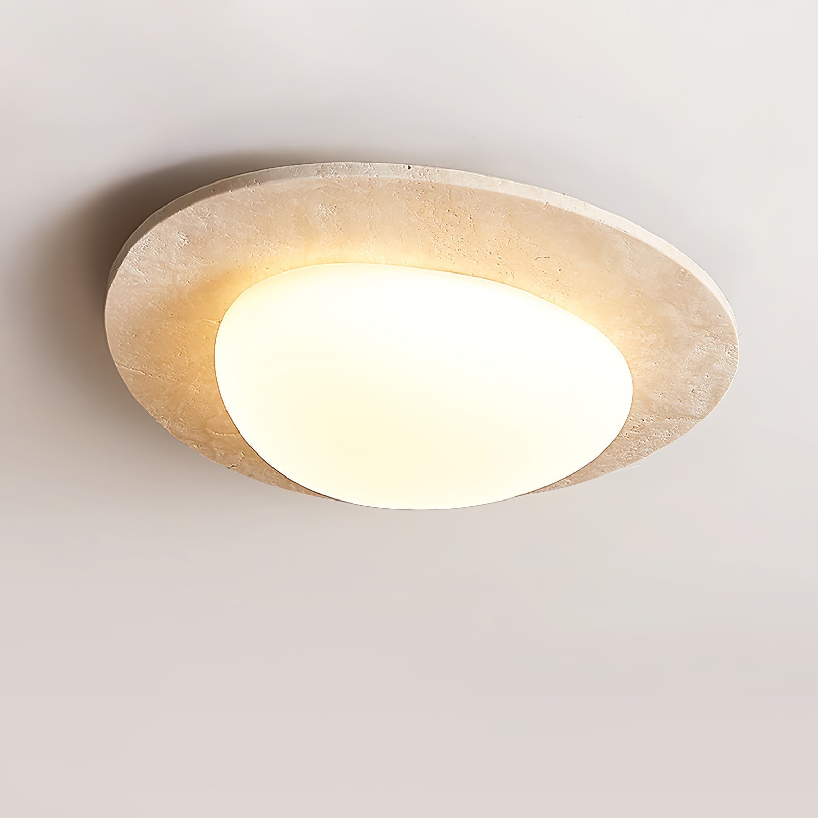 Orlaeisra Plafonnier Circulaire en Travertin - Neutralighting