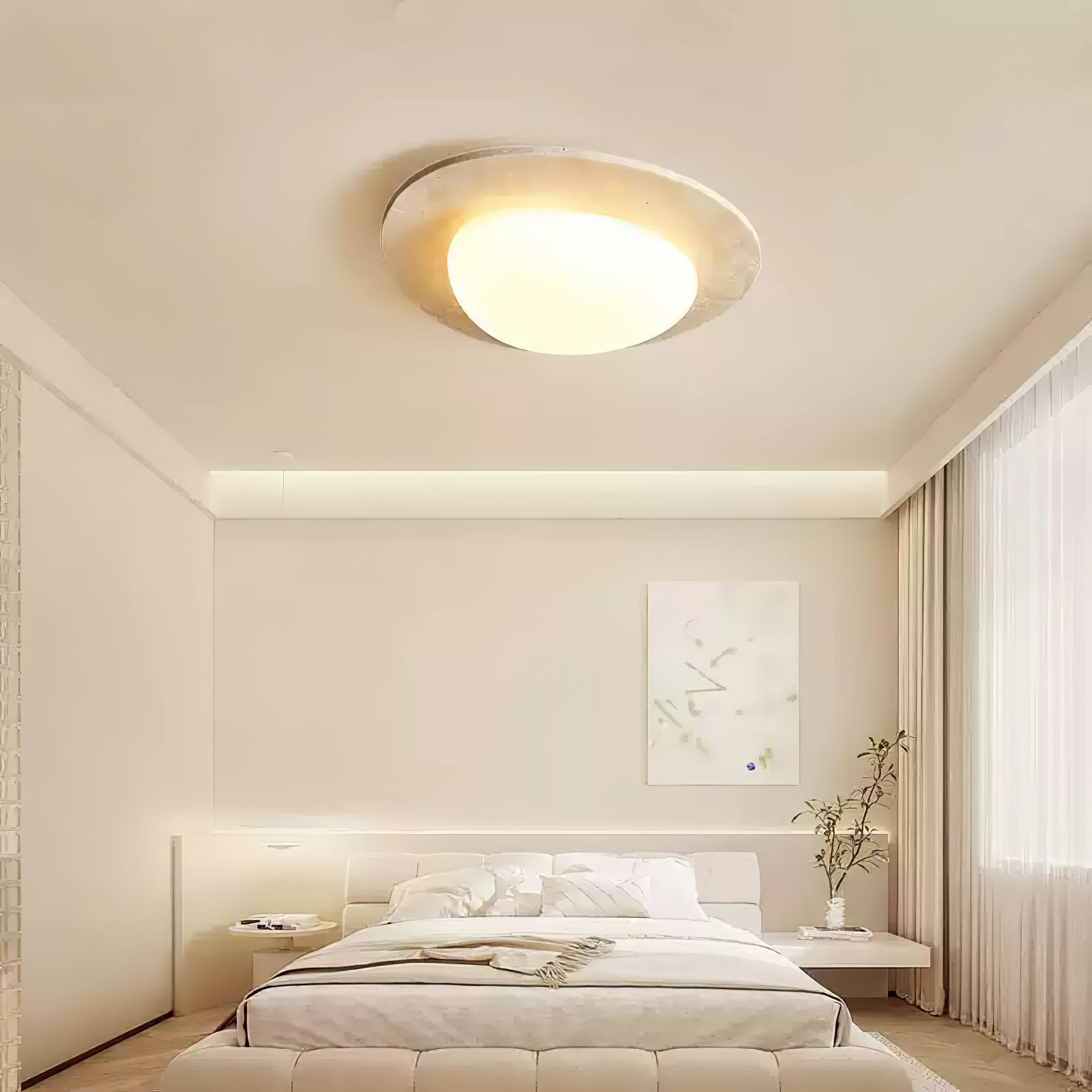 Orlaeisra Plafonnier Circulaire en Travertin - Neutralighting