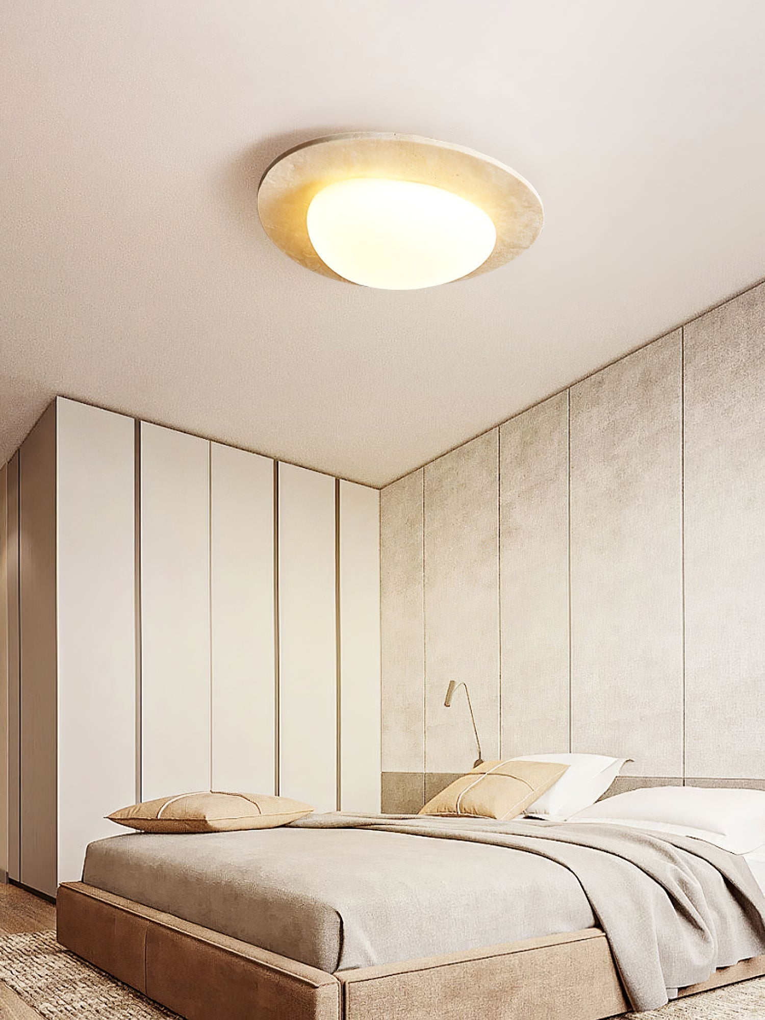 Orlaeisra Plafonnier Circulaire en Travertin - Neutralighting
