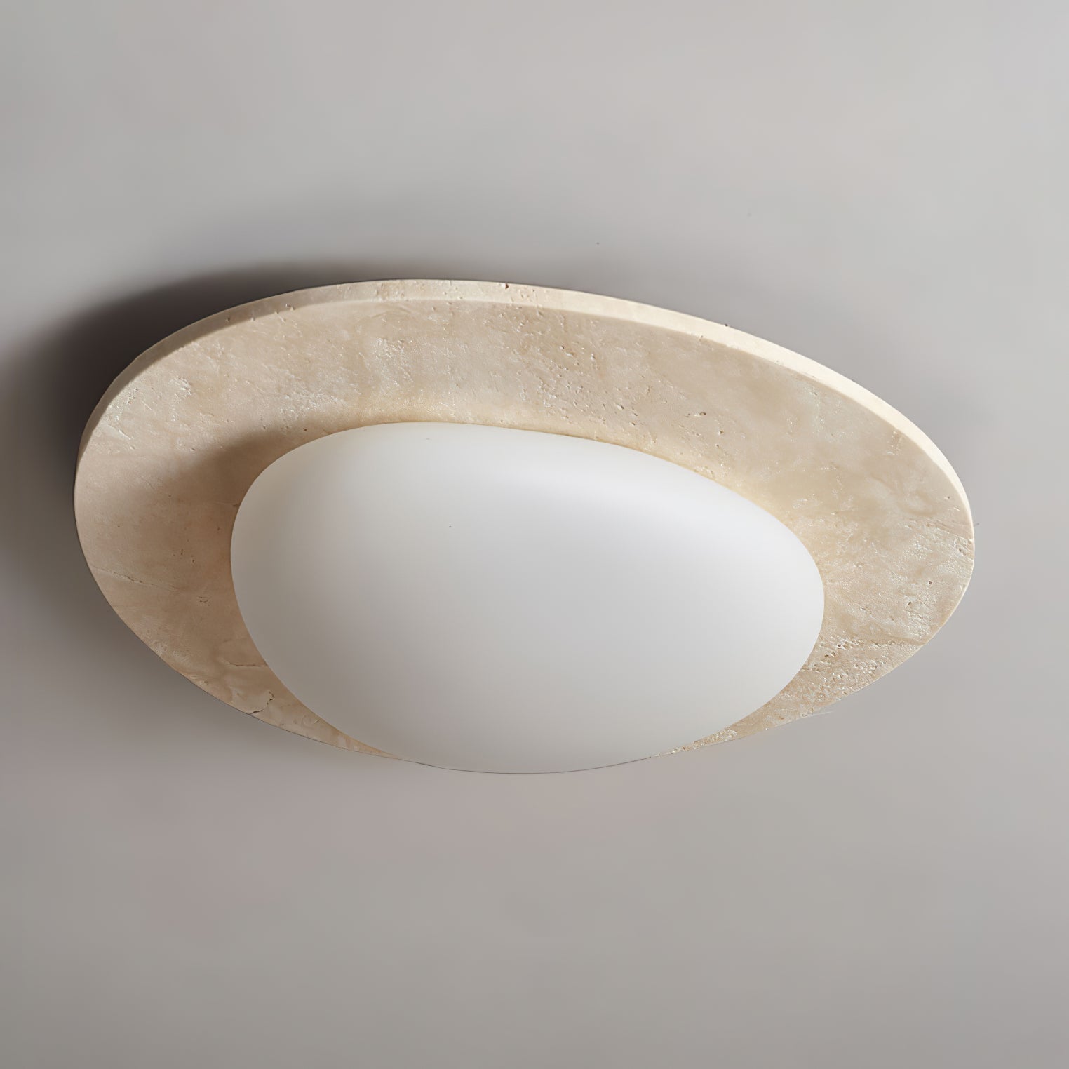 Orlaeisra Plafonnier Circulaire en Travertin - Neutralighting