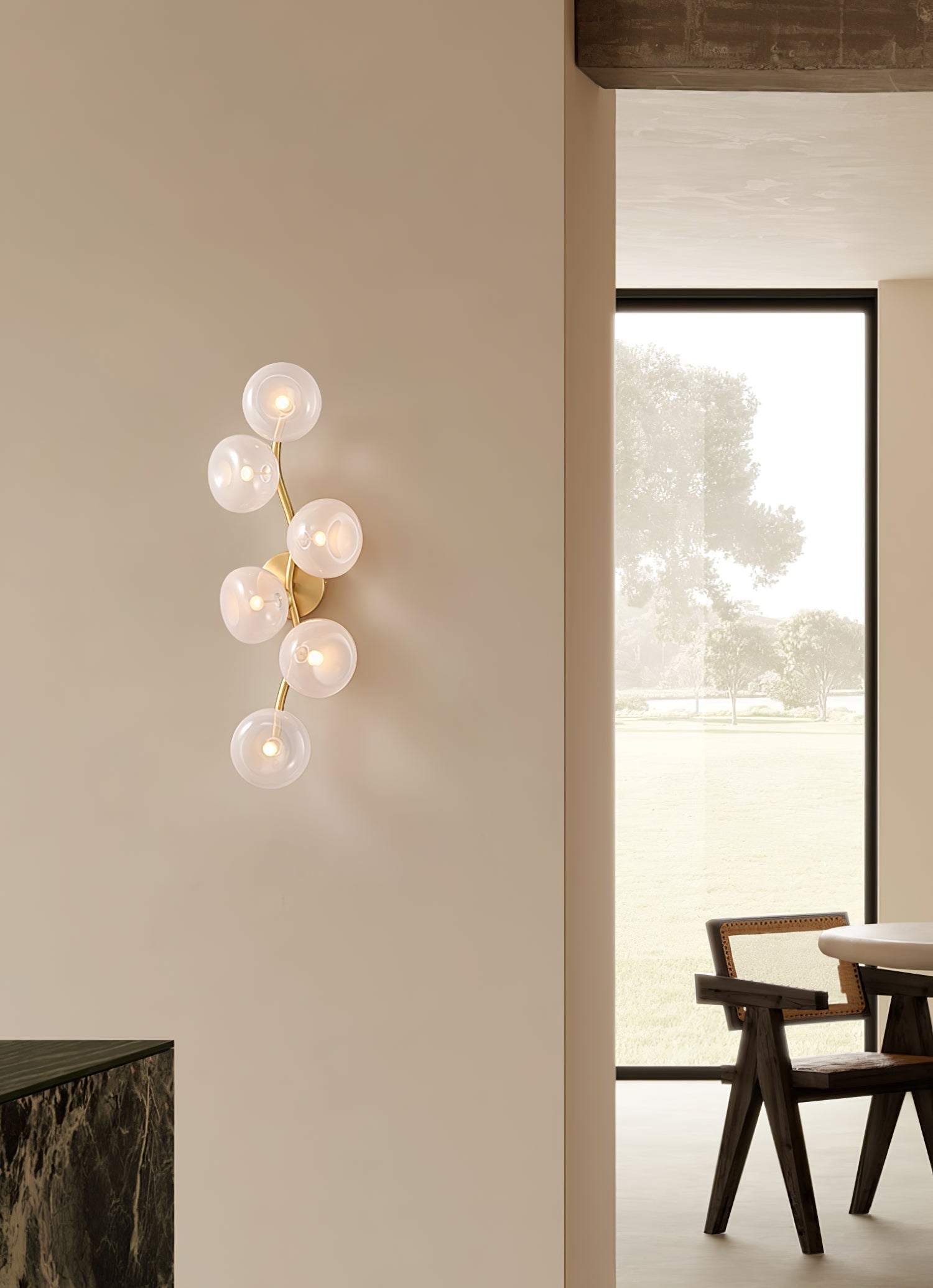 Applique Murale Vigne Art Nordique En Verre - Neutralighting