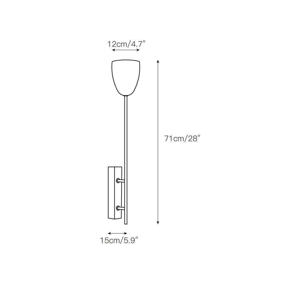 Kvennuvyo Modern Minimalist Walnut Metal Wood Wall Lamp - Lamp Copper