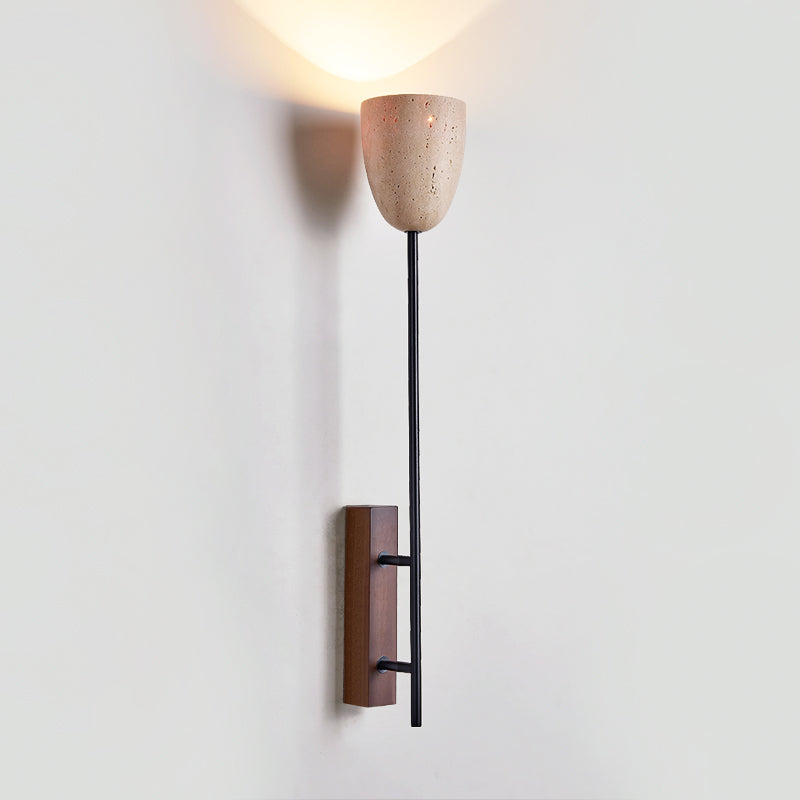 Kvennuvyo Modern Minimalist Walnut Metal Wood Wall Lamp - Lamp Copper
