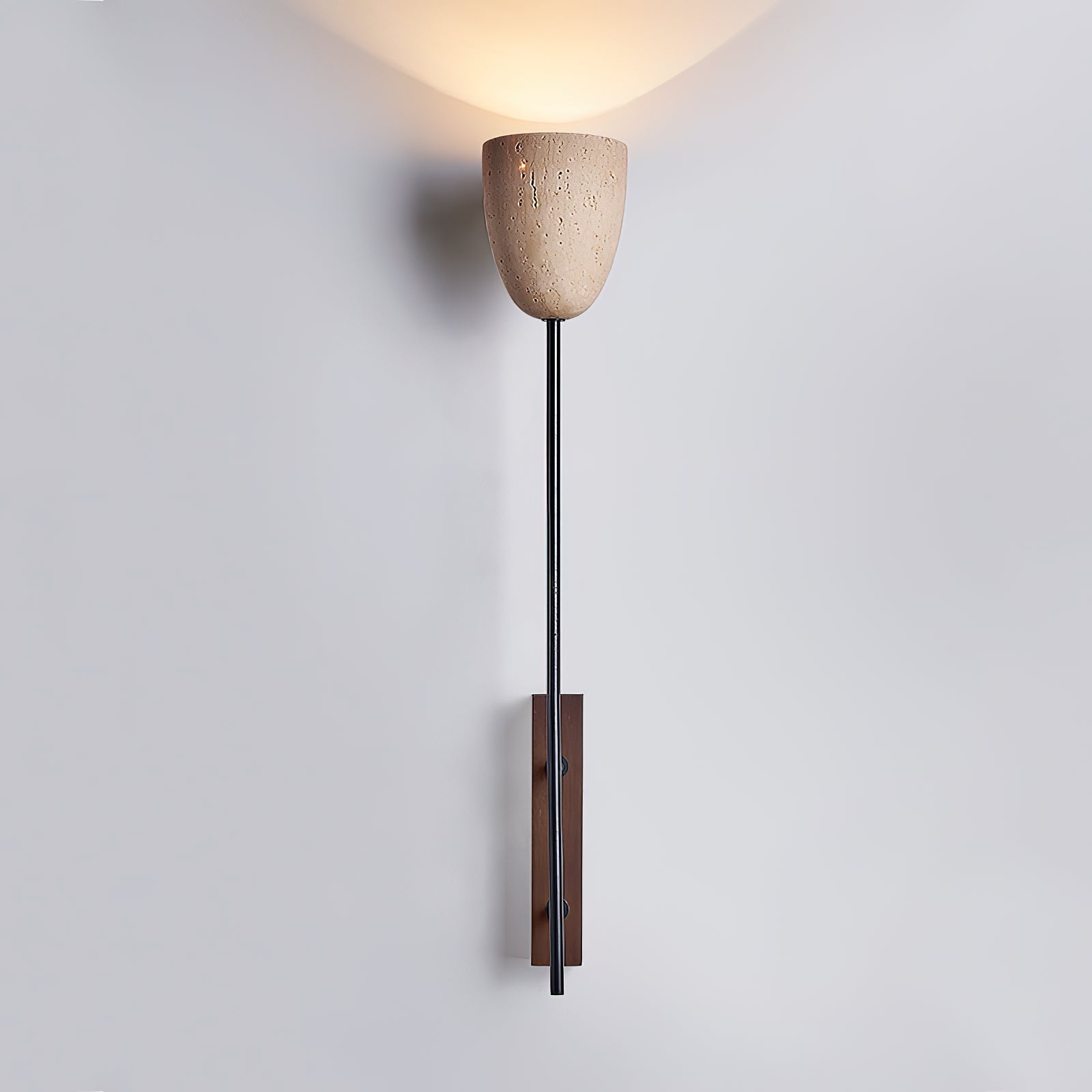 Kvennuvyo Modern Minimalist Walnut Metal Wood Wall Lamp - Lamp Copper