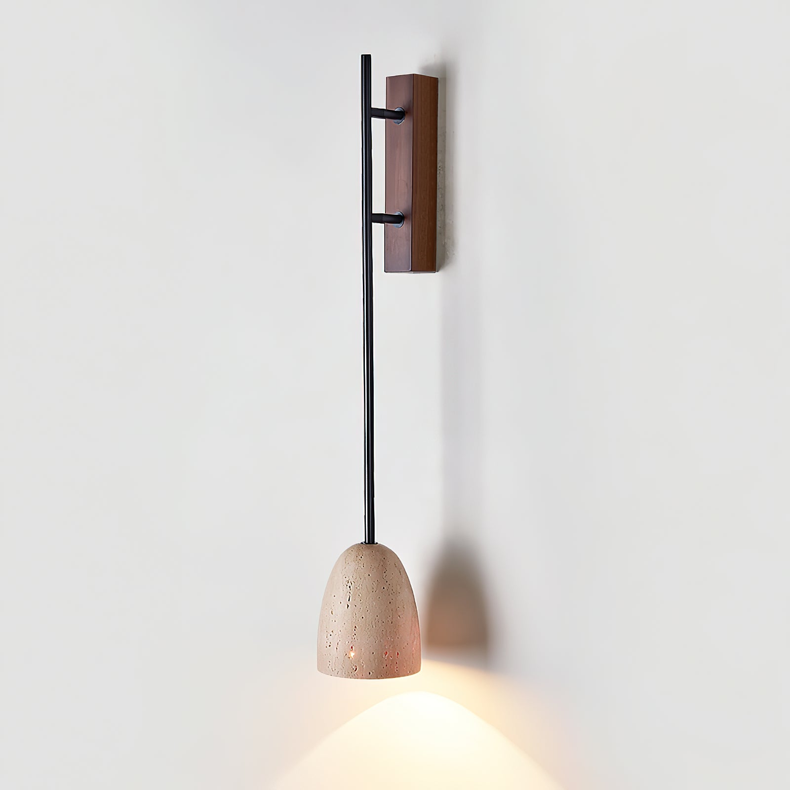 Kvennuvyo Modern Minimalist Walnut Metal Wood Wall Lamp - Lamp Copper