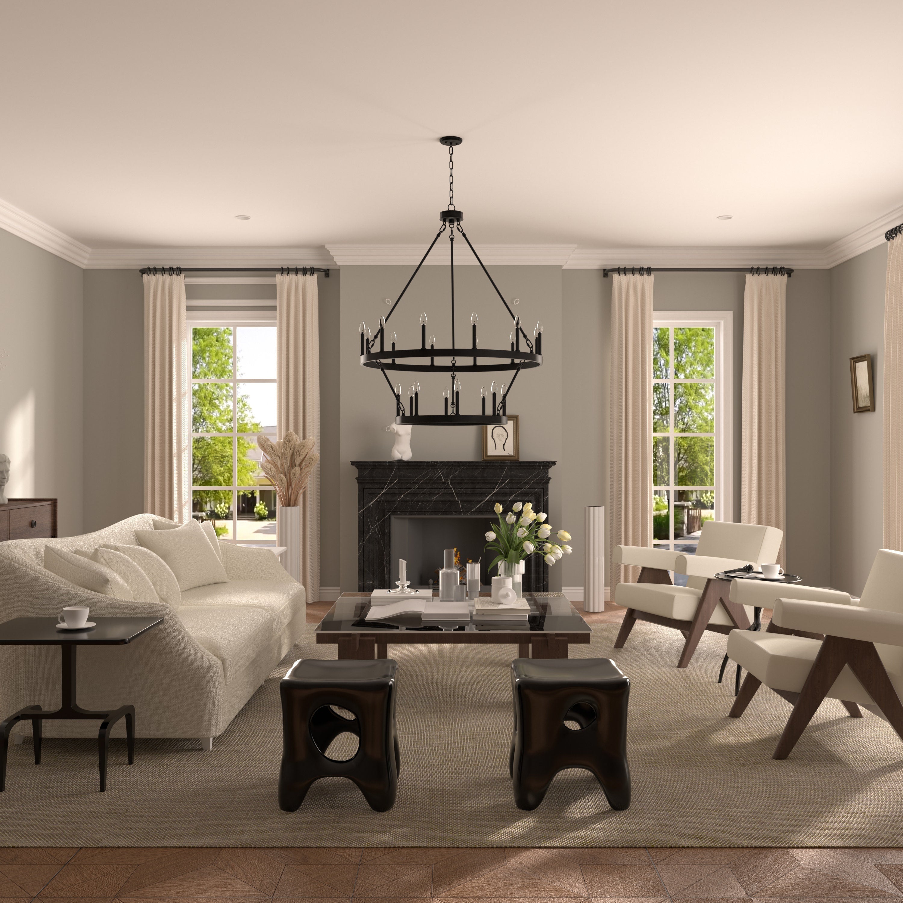 Mjolkuvyo Moderne Minimaliste Métal Lustre - Neutralighting