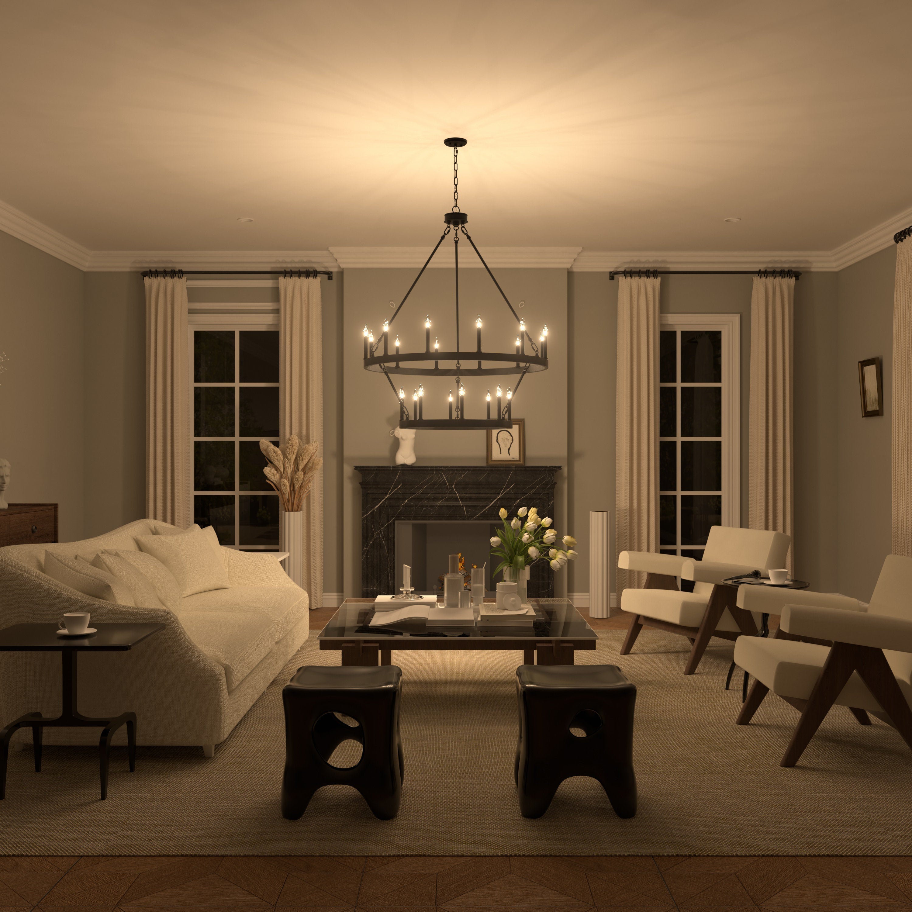 Mjolkuvyo Moderne Minimaliste Métal Lustre - Neutralighting