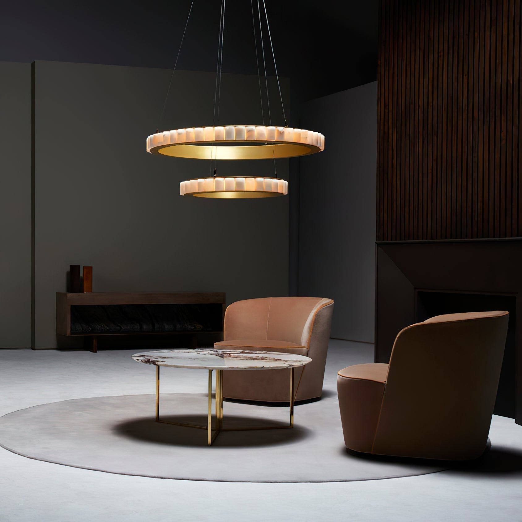 Sifuvyh Postmodern Luxe Inoxydable Albâtre Lustre - Neutralighting