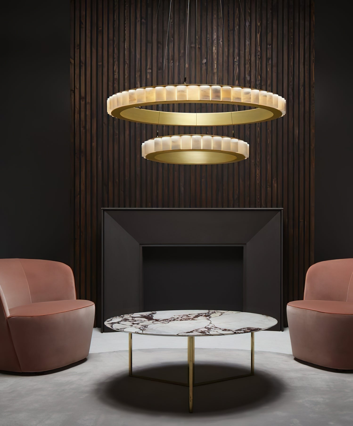 Sifuvyh Postmodern Luxury Stainless Alabaster Chandelier - Lamp Copper