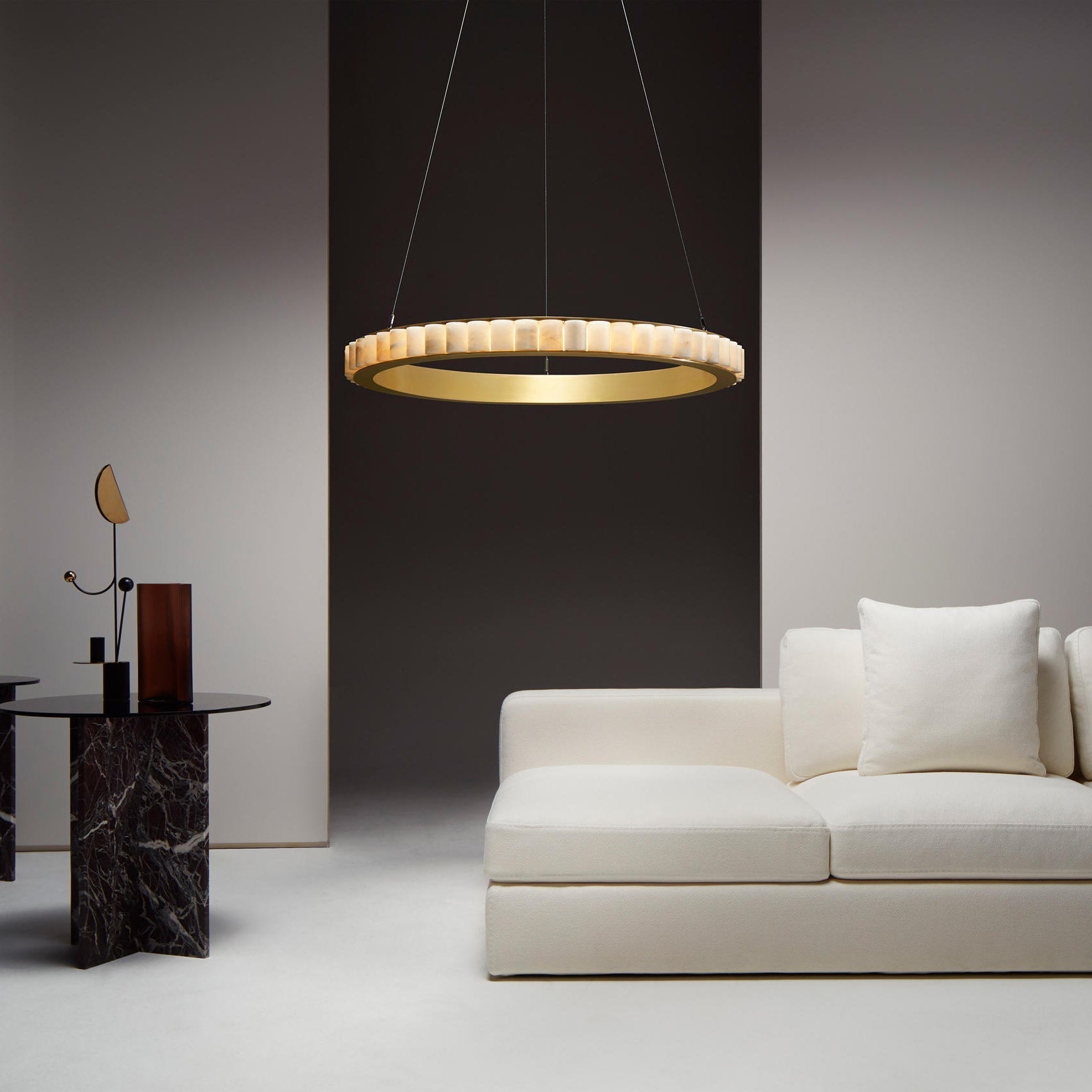 Sifuvyh Postmodern Luxe Inoxydable Albâtre Lustre - Neutralighting