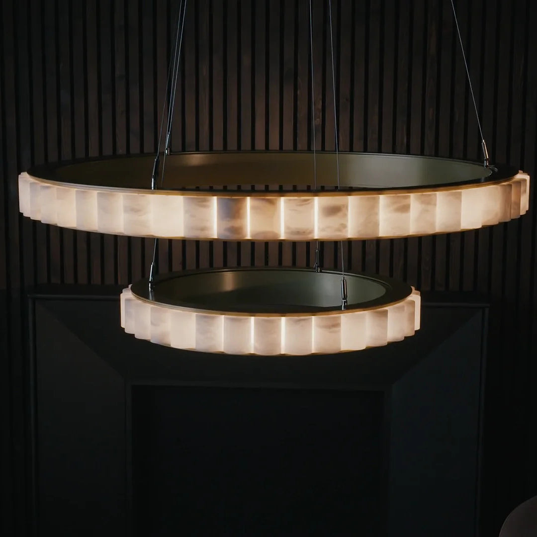 Sifuvyh Postmodern Luxury Stainless Alabaster Chandelier - Lamp Copper