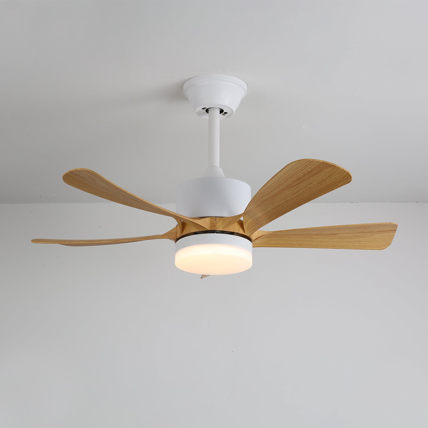 Plafonnier Ventilateur Sylven Moderne en Bois, télécommande pour ventilateur et lumière