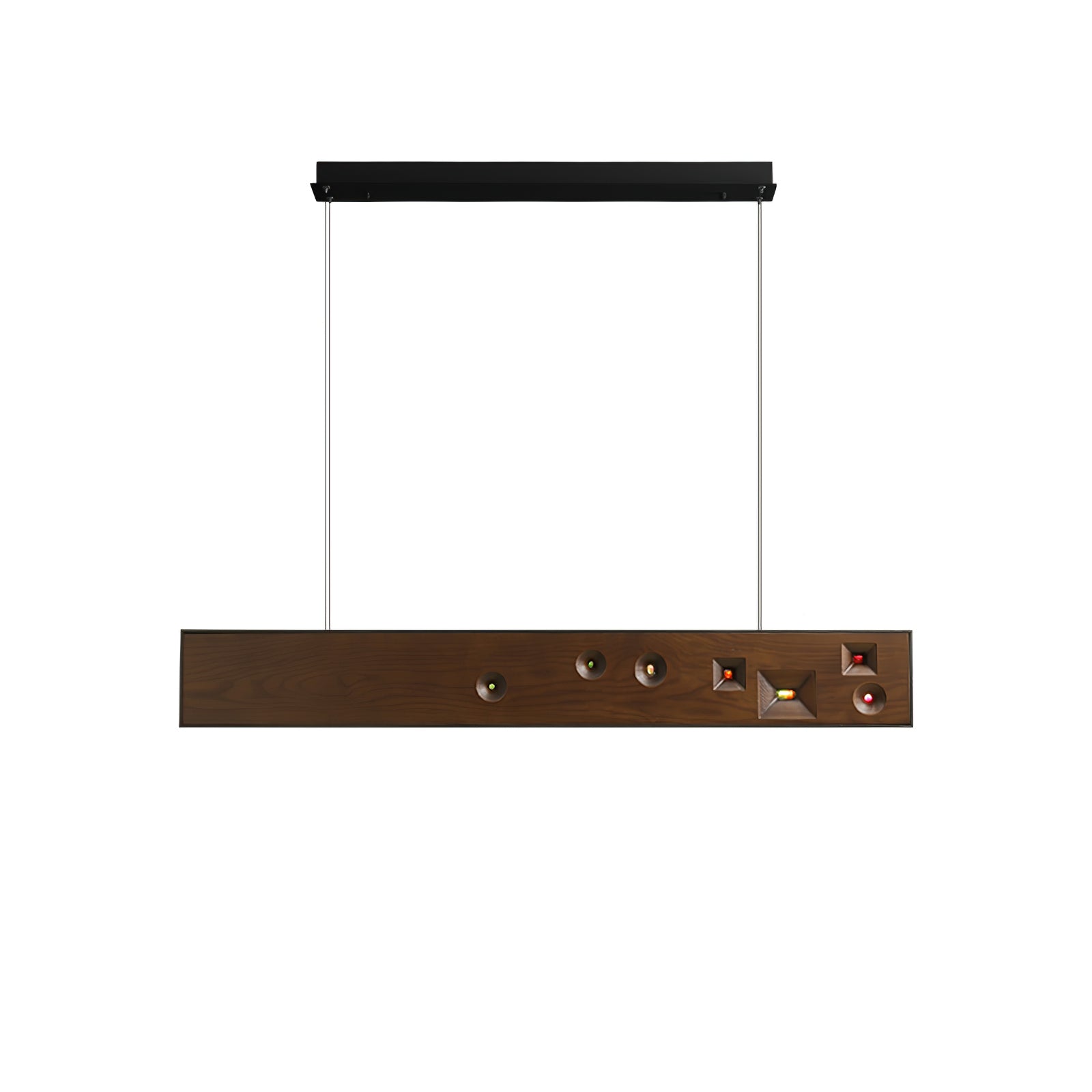 Lustra Suspension Bois Pierre Précieuse Linéaire LED - Neutralighting