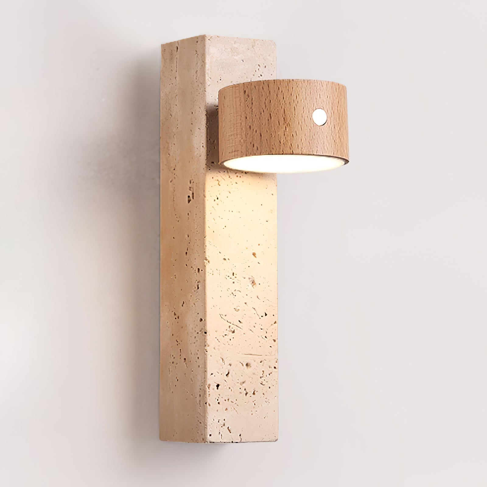 Zarinila Rectangulaire-Bloc Travertin Luminaire Mural - Neutralighting