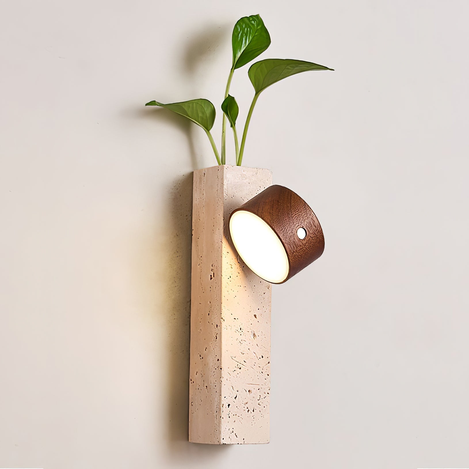 Zarinila Rectangulaire-Bloc Travertin Luminaire Mural - Neutralighting