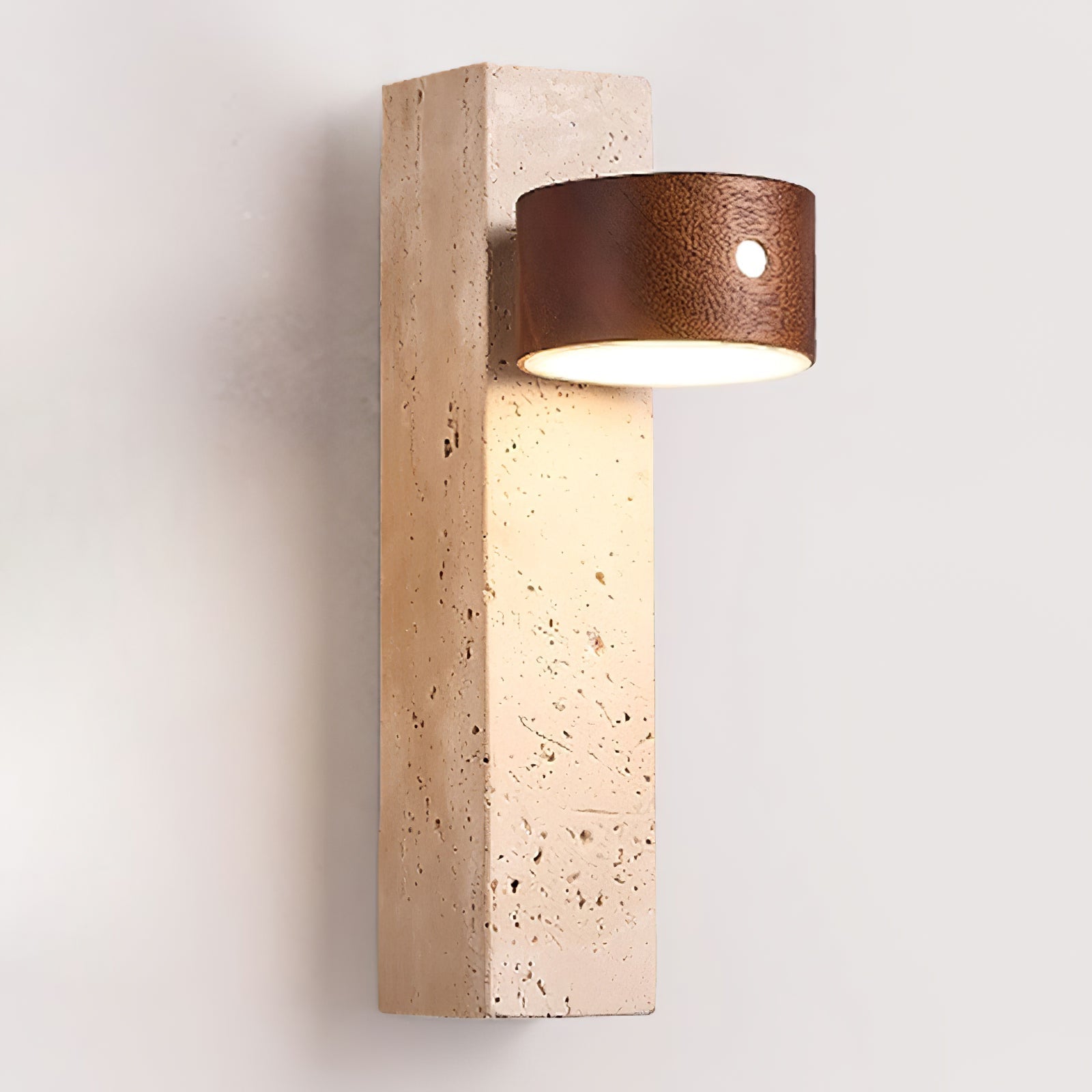 Zarinila Rectangulaire-Bloc Travertin Luminaire Mural - Neutralighting