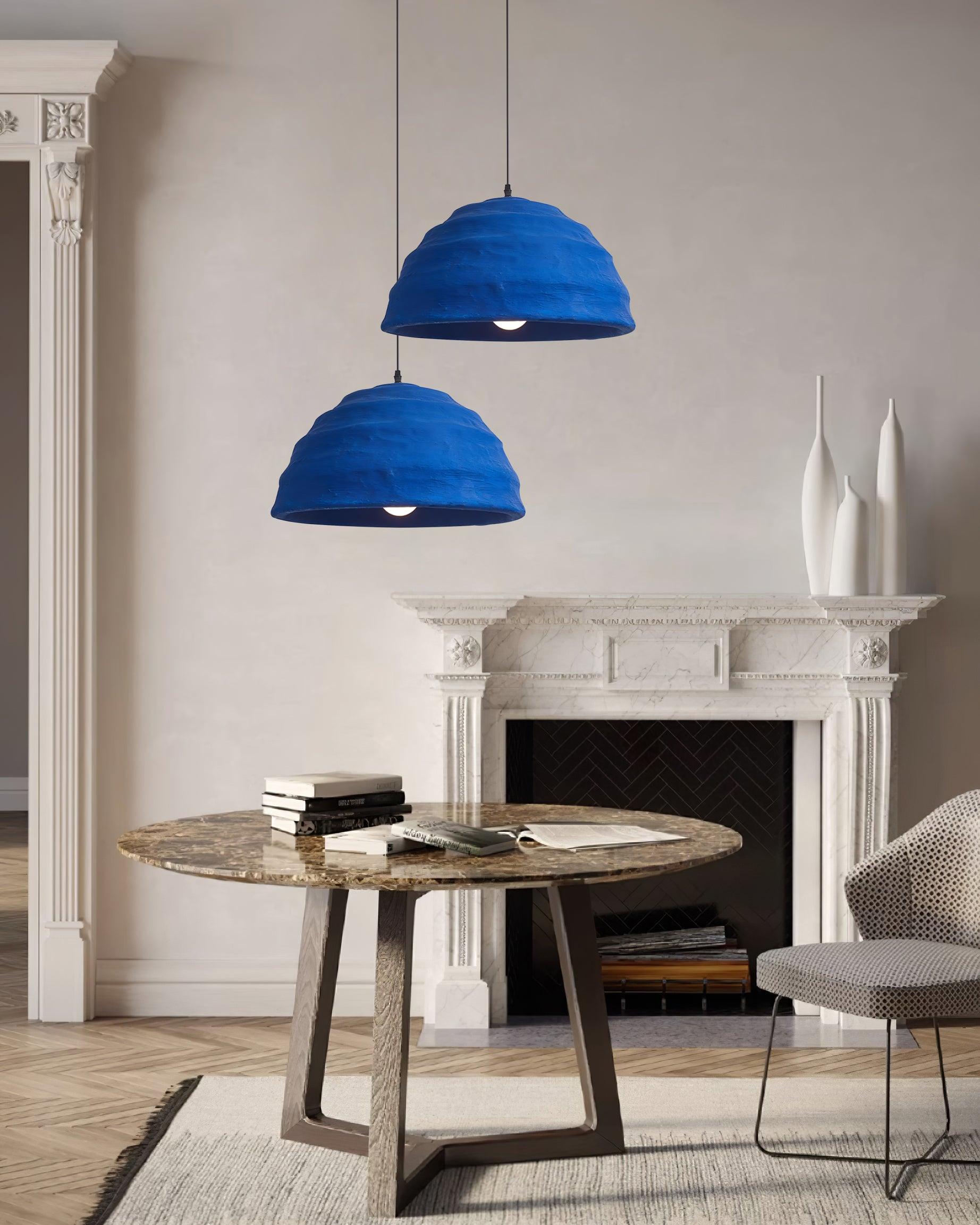 Lemon Suspension Avec Abat-jour en Polystyrène Bleu Style Urbain Industriel - Neutralighting