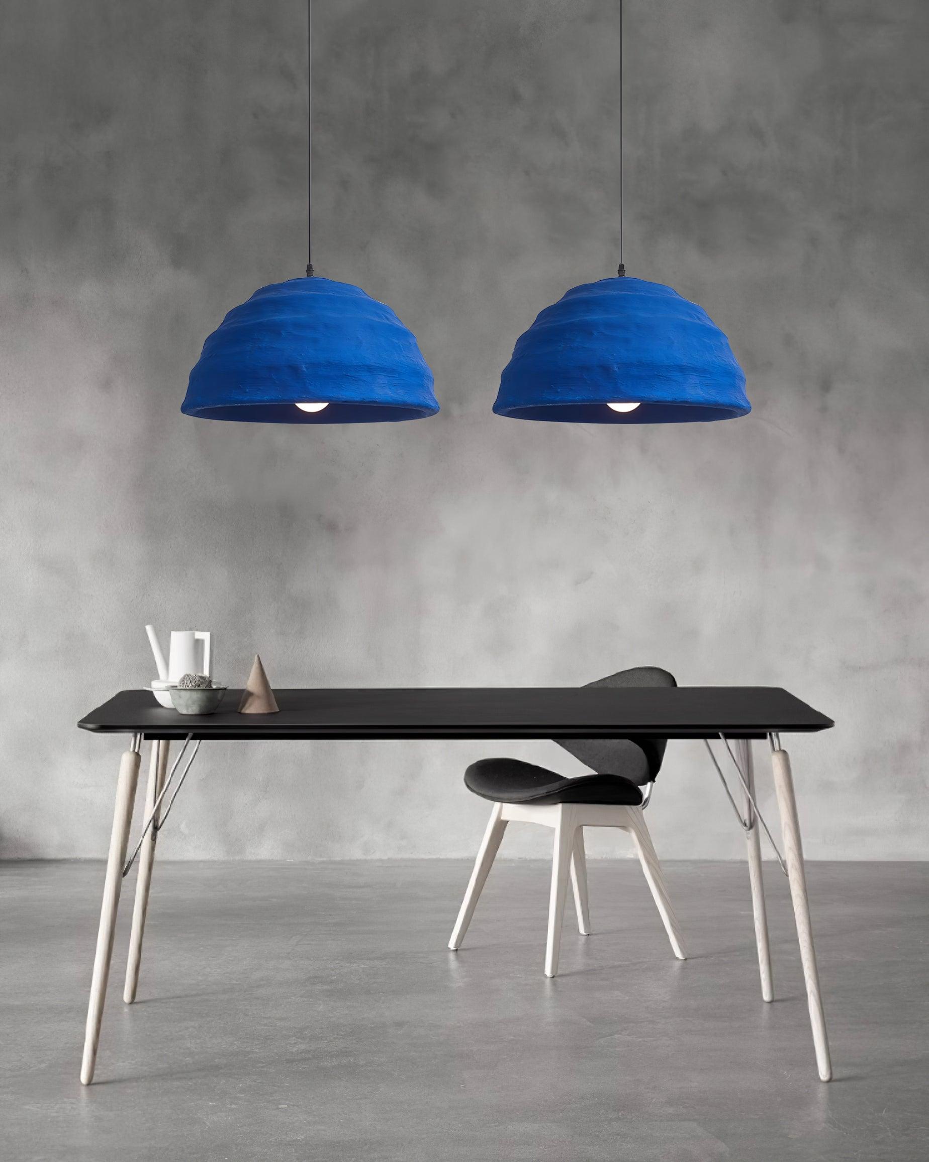 Lemon Suspension Avec Abat-jour en Polystyrène Bleu Style Urbain Industriel - Neutralighting
