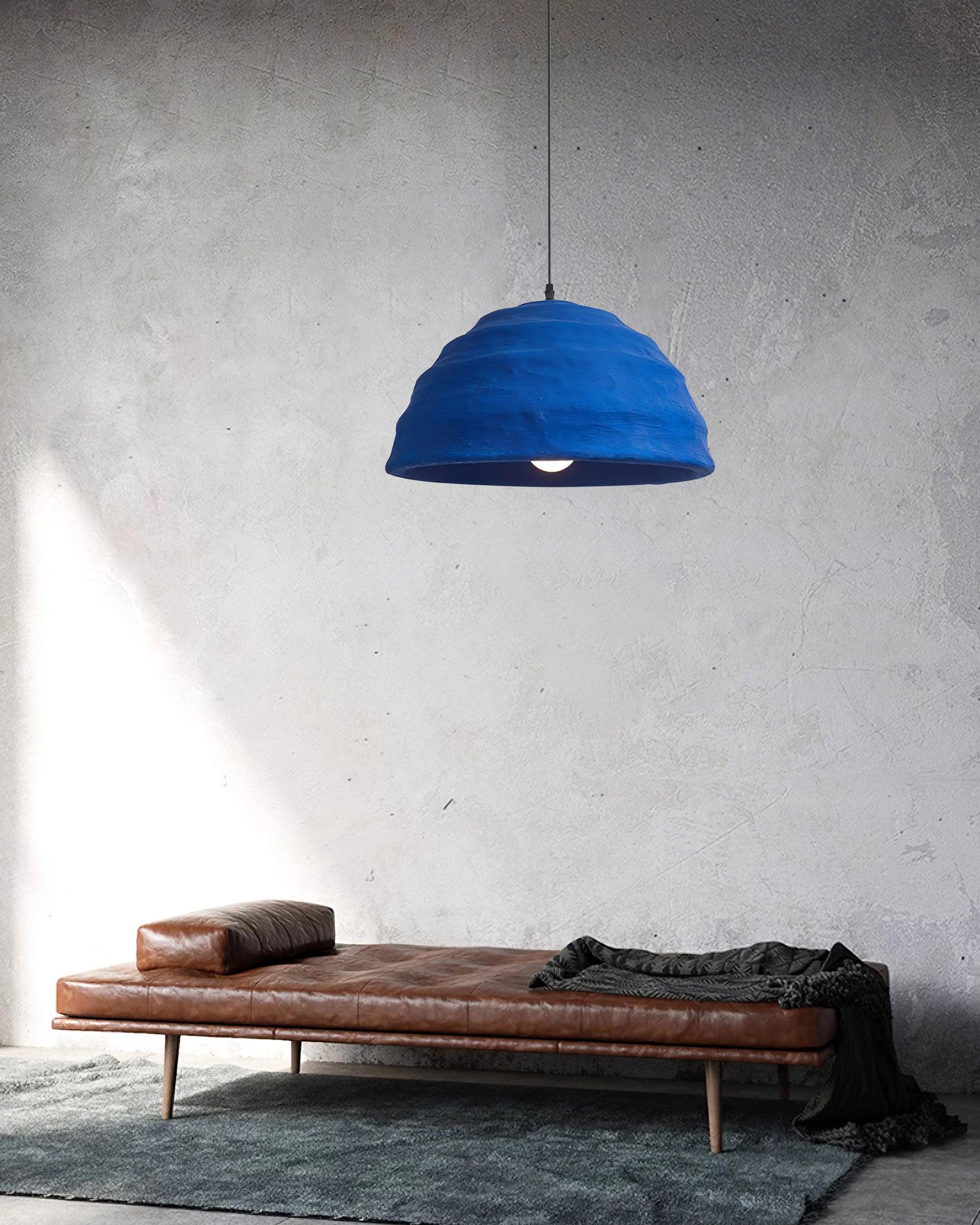 Lemon Suspension Avec Abat-jour en Polystyrène Bleu Style Urbain Industriel - Neutralighting