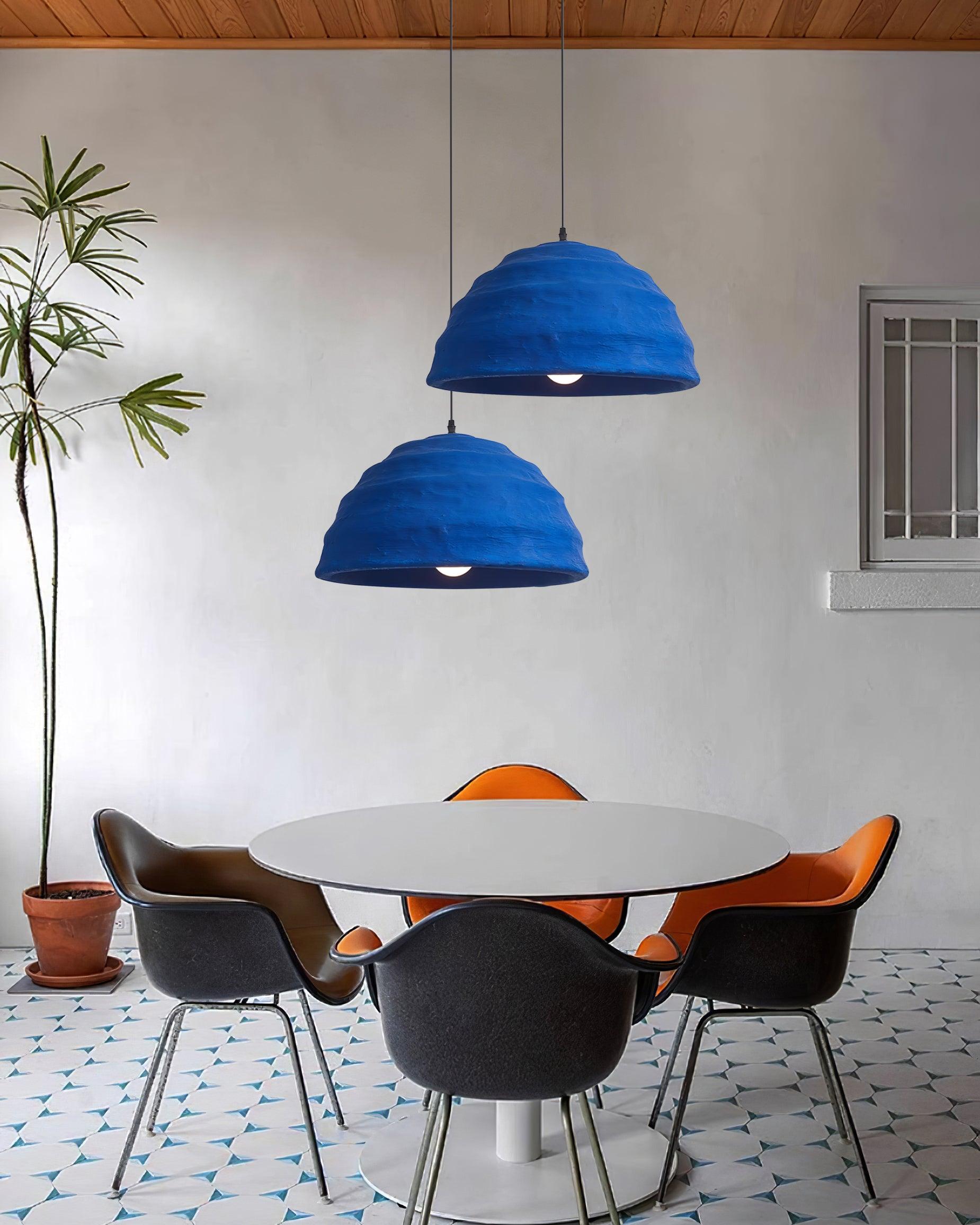 Lemon Suspension Avec Abat-jour en Polystyrène Bleu Style Urbain Industriel - Neutralighting