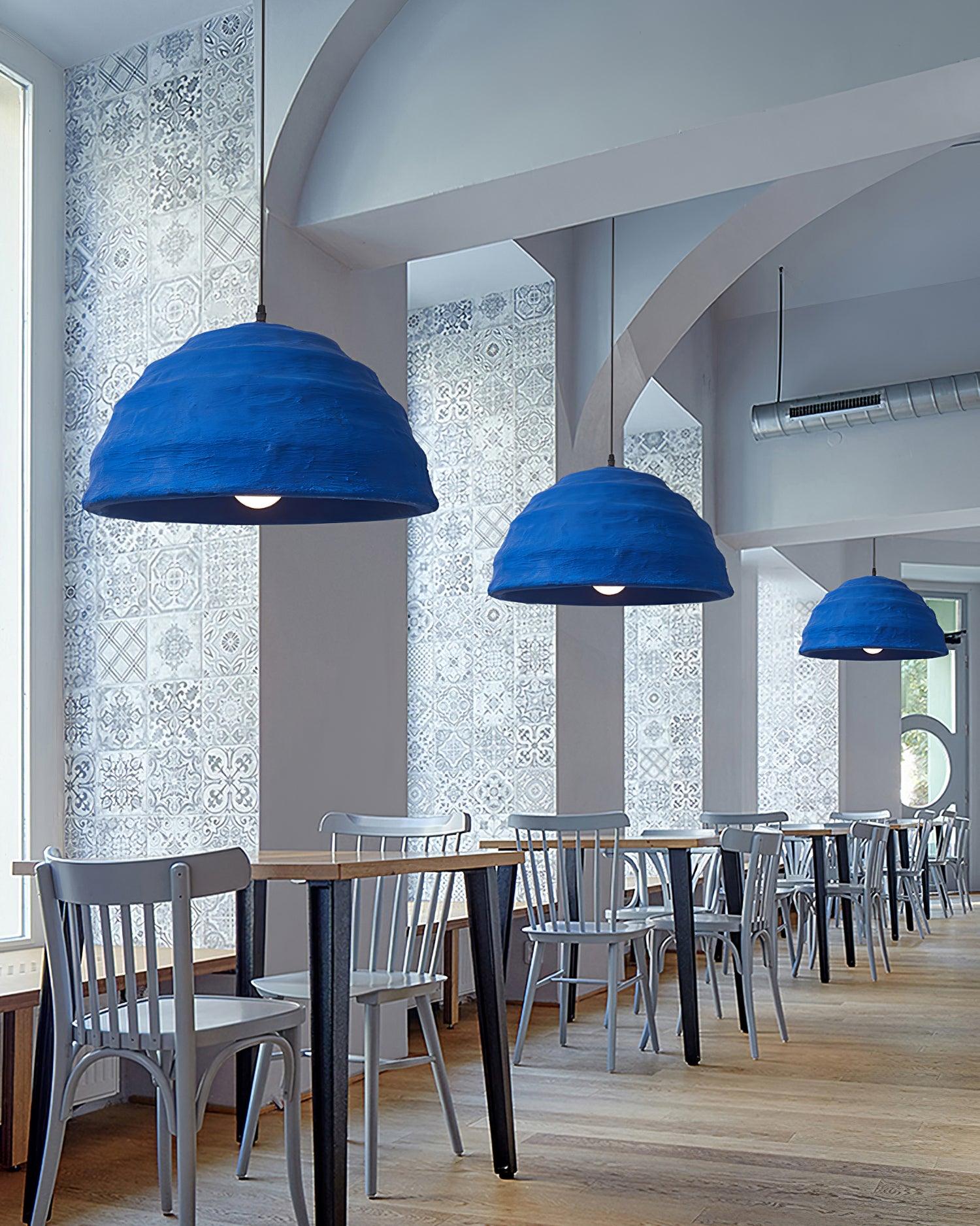 Lemon Suspension Avec Abat-jour en Polystyrène Bleu Style Urbain Industriel - Neutralighting