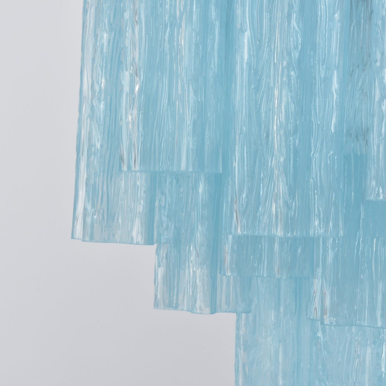 Aurora Chandelier Azzura En Verre De Murano Tubes Style Côtier - Neutralighting