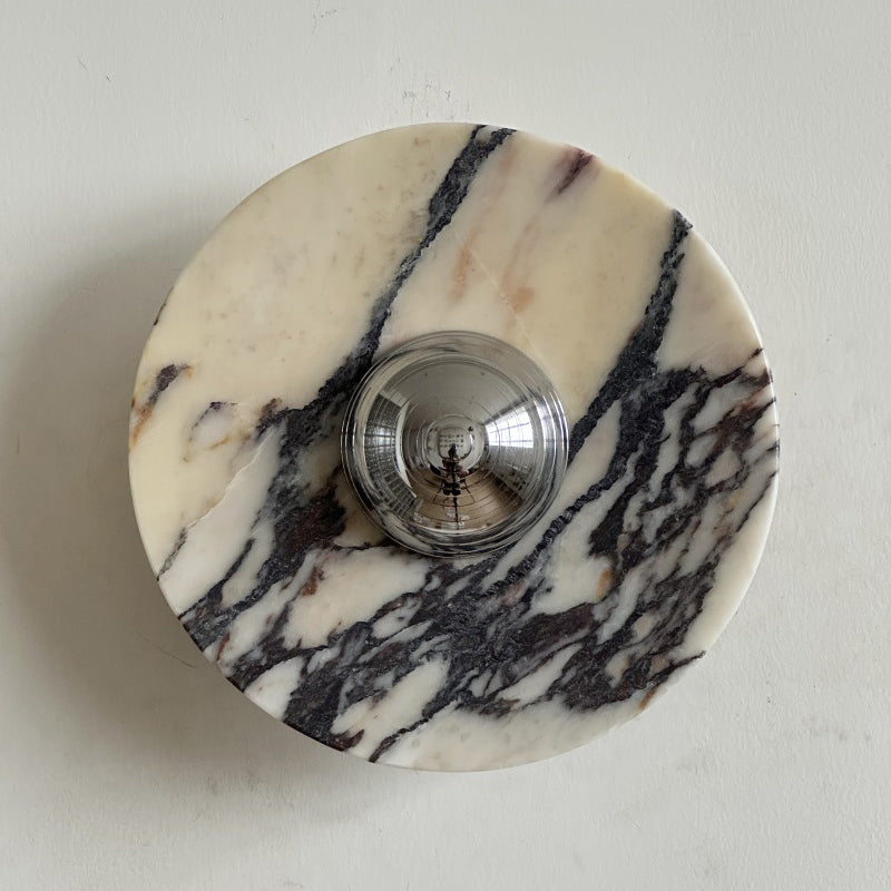 Alter Applique Murale Ronde en Marbre et Métal Style Minimaliste Moderne - Neutralighting