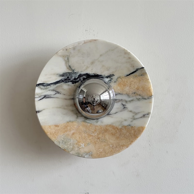 Alba Applique Murale en Chrome, Marbre et Métal Style Minimaliste Moderne - Neutralighting