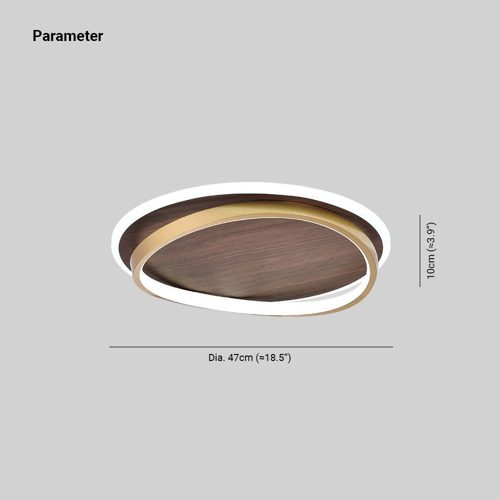Arisha Moderne Rund Dimmable Plafonnier Or Métal Acrylique Chambre à coucher - Neutralighting