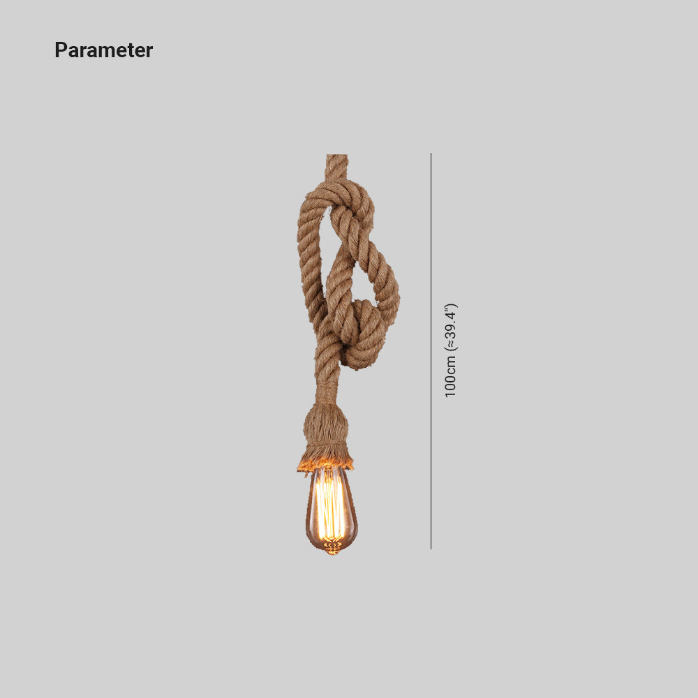 Silva Rétro Industrie LED Suspension Chanvre Corde Café/Restaurant - Neutralighting