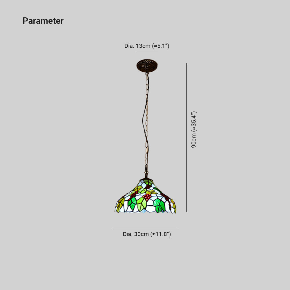 Tiffany Designer Suspension Métal Verre Salle À Manger - Neutralighting